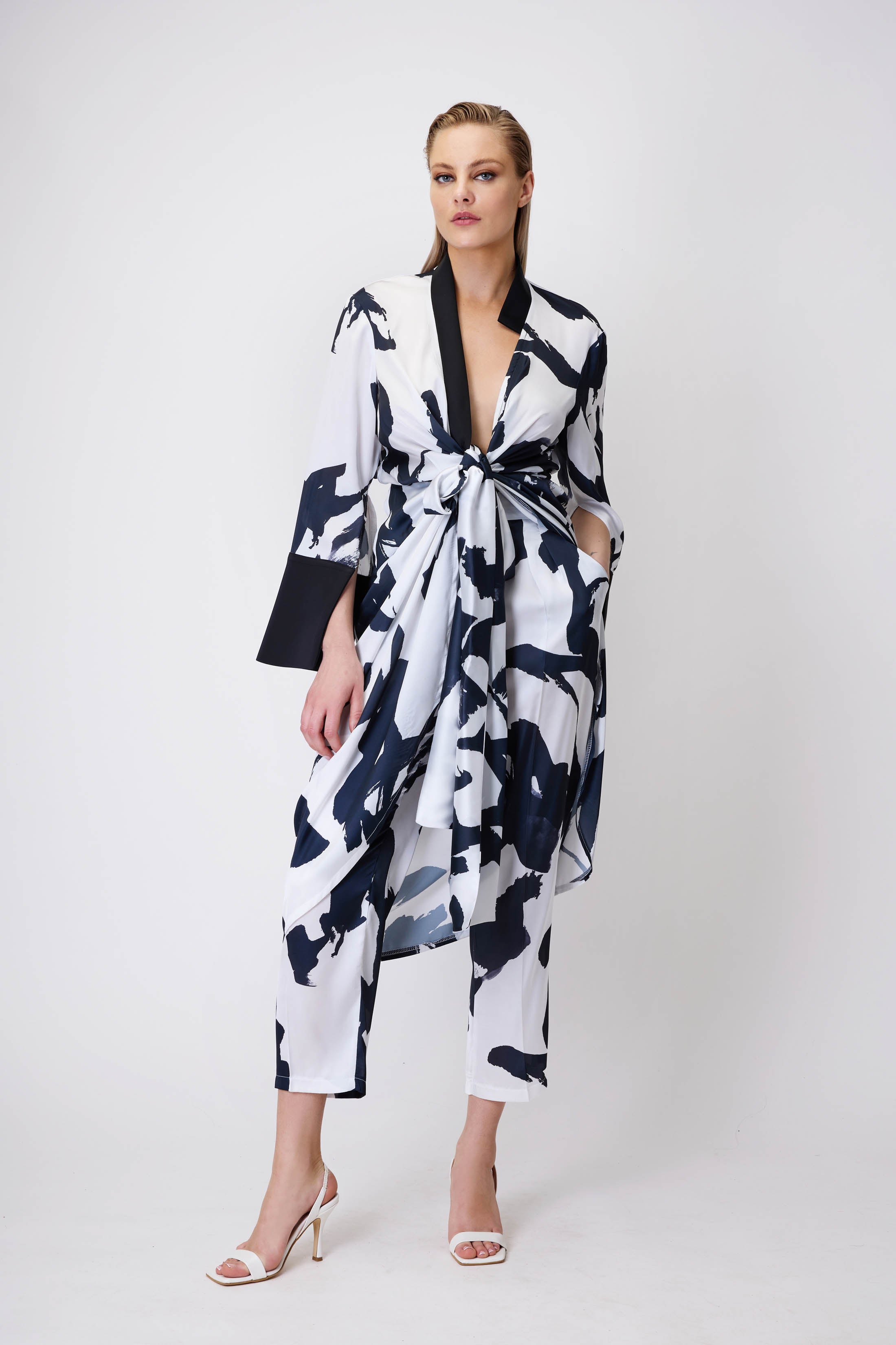 Shirt & Trousers Set in B&W