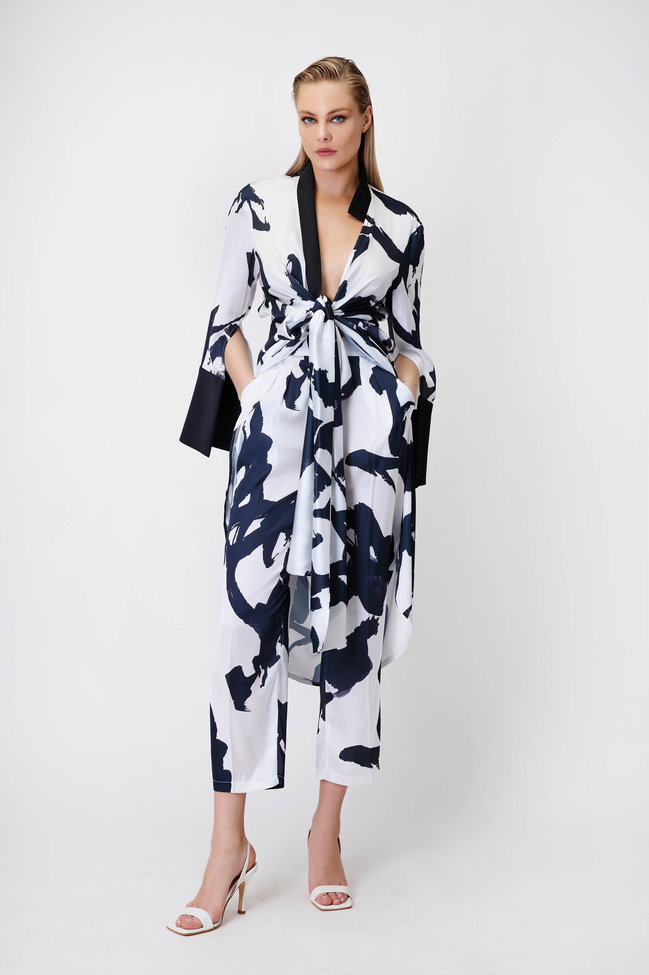 Shirt & Trousers Set in B&W