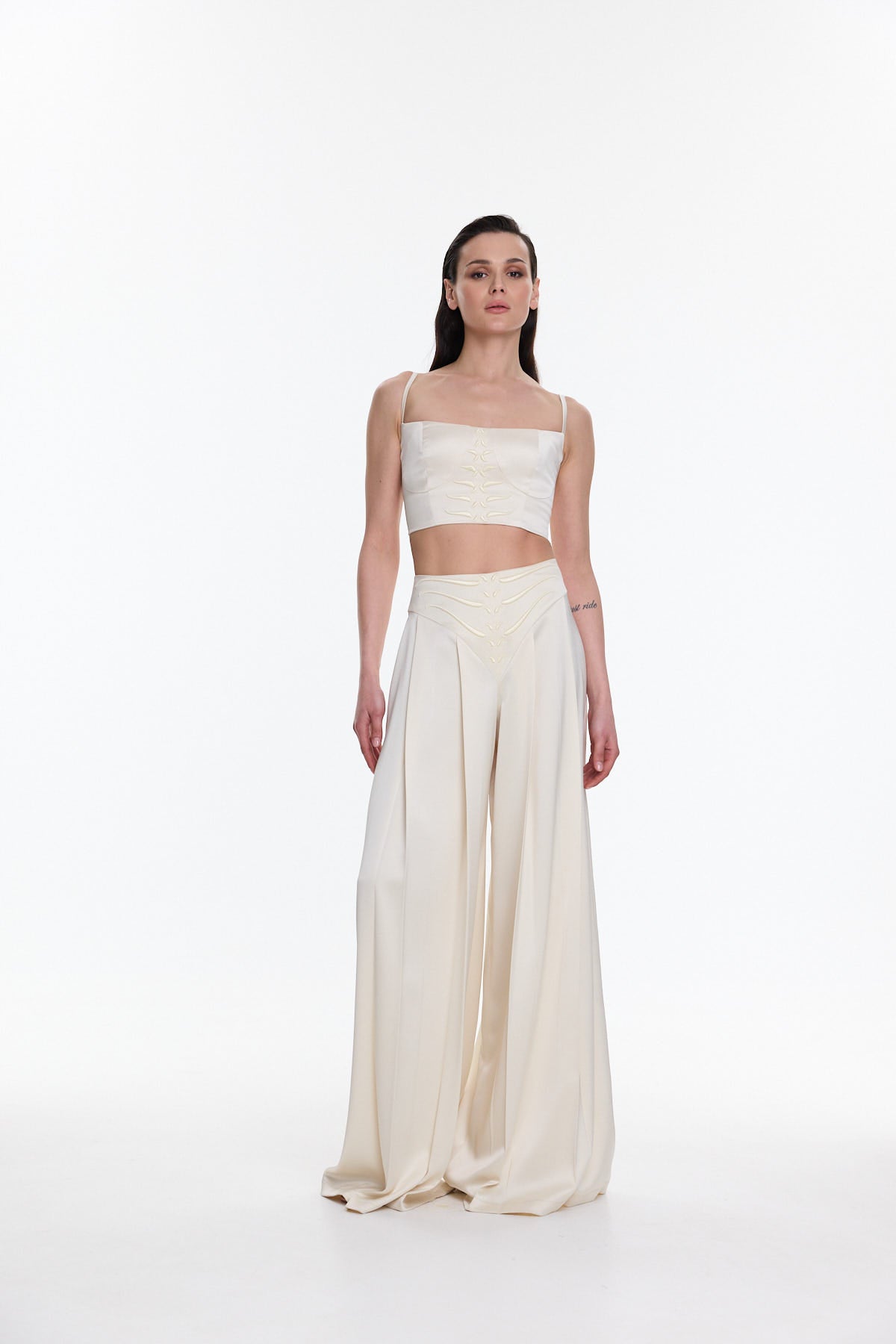 Trousers with embroidery GISELE