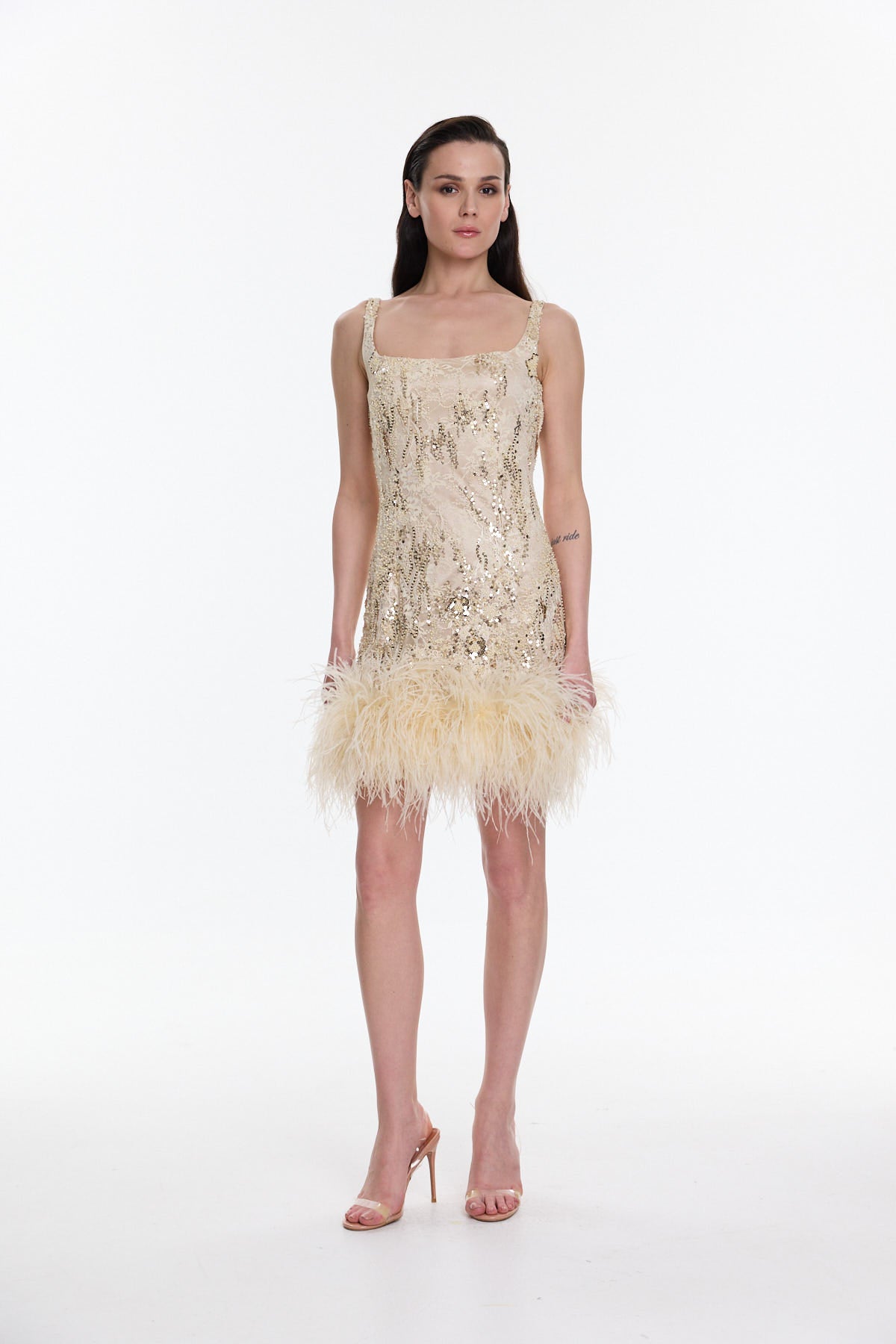GALATEA FEATHER DRESS