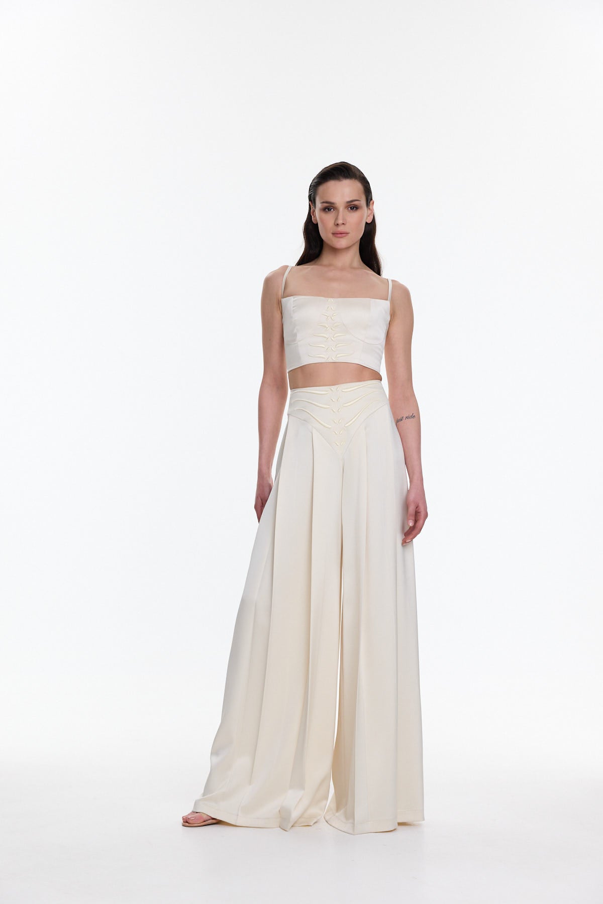 Trousers with embroidery GISELE