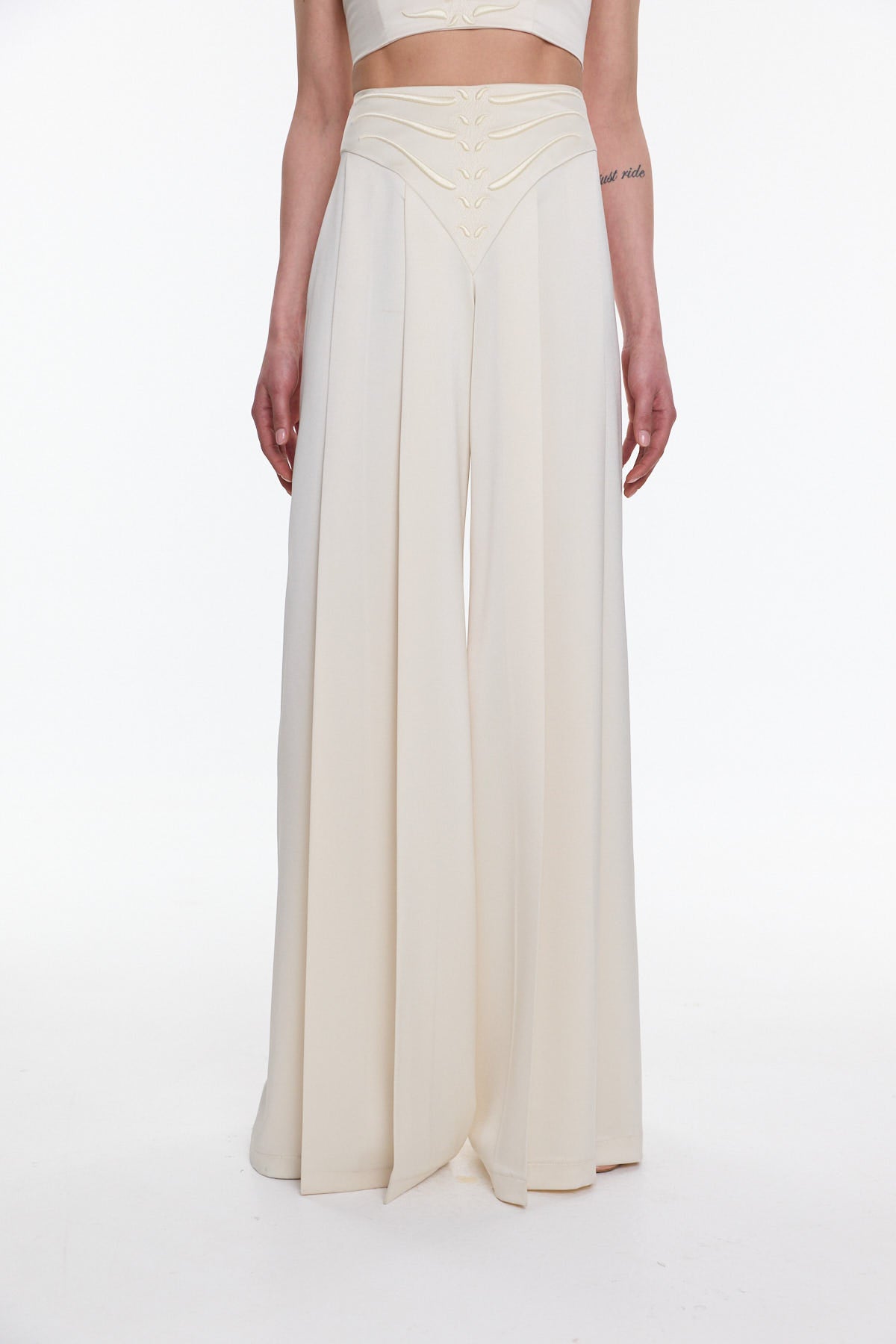 Trousers with embroidery GISELE