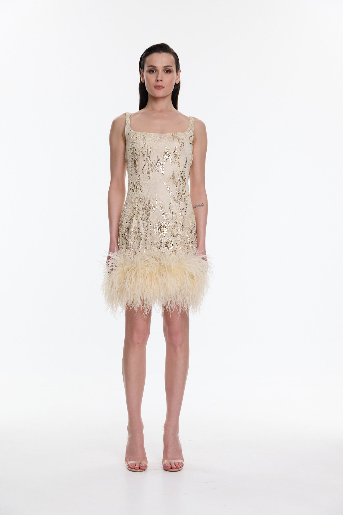GALATEA FEATHER DRESS