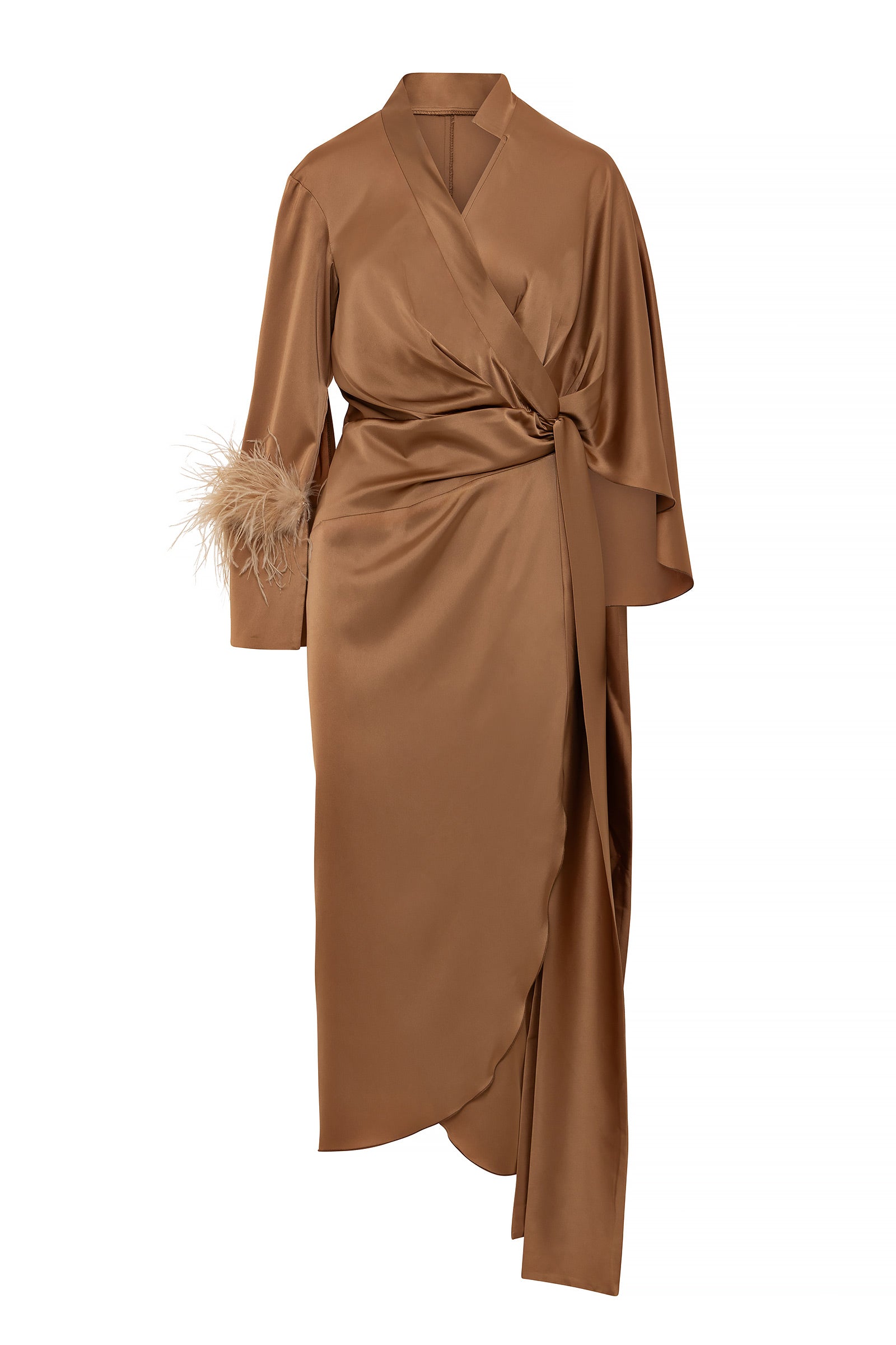 WRAP SATIN DRESS GENNY
