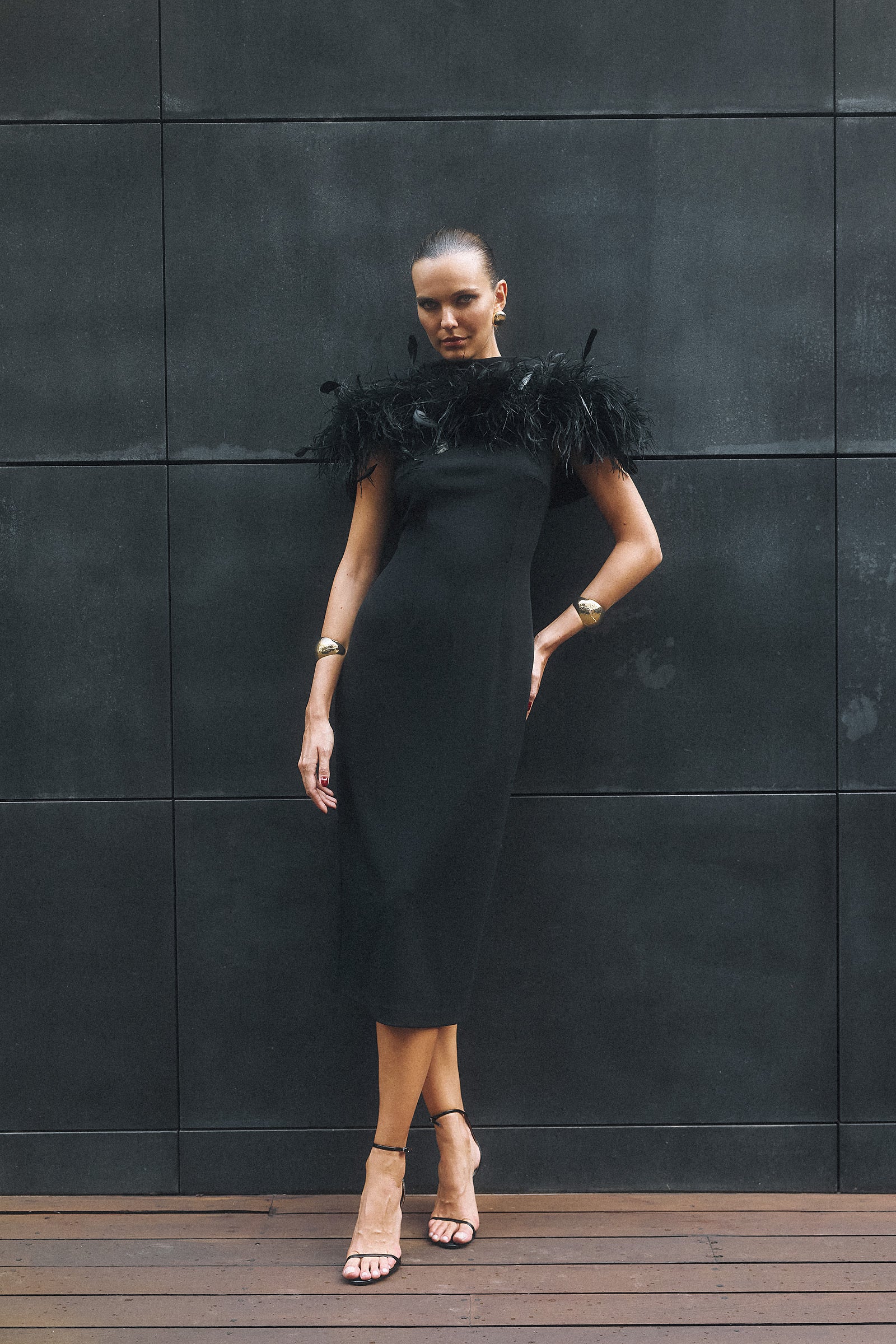 JACKY FEATHER DRESS