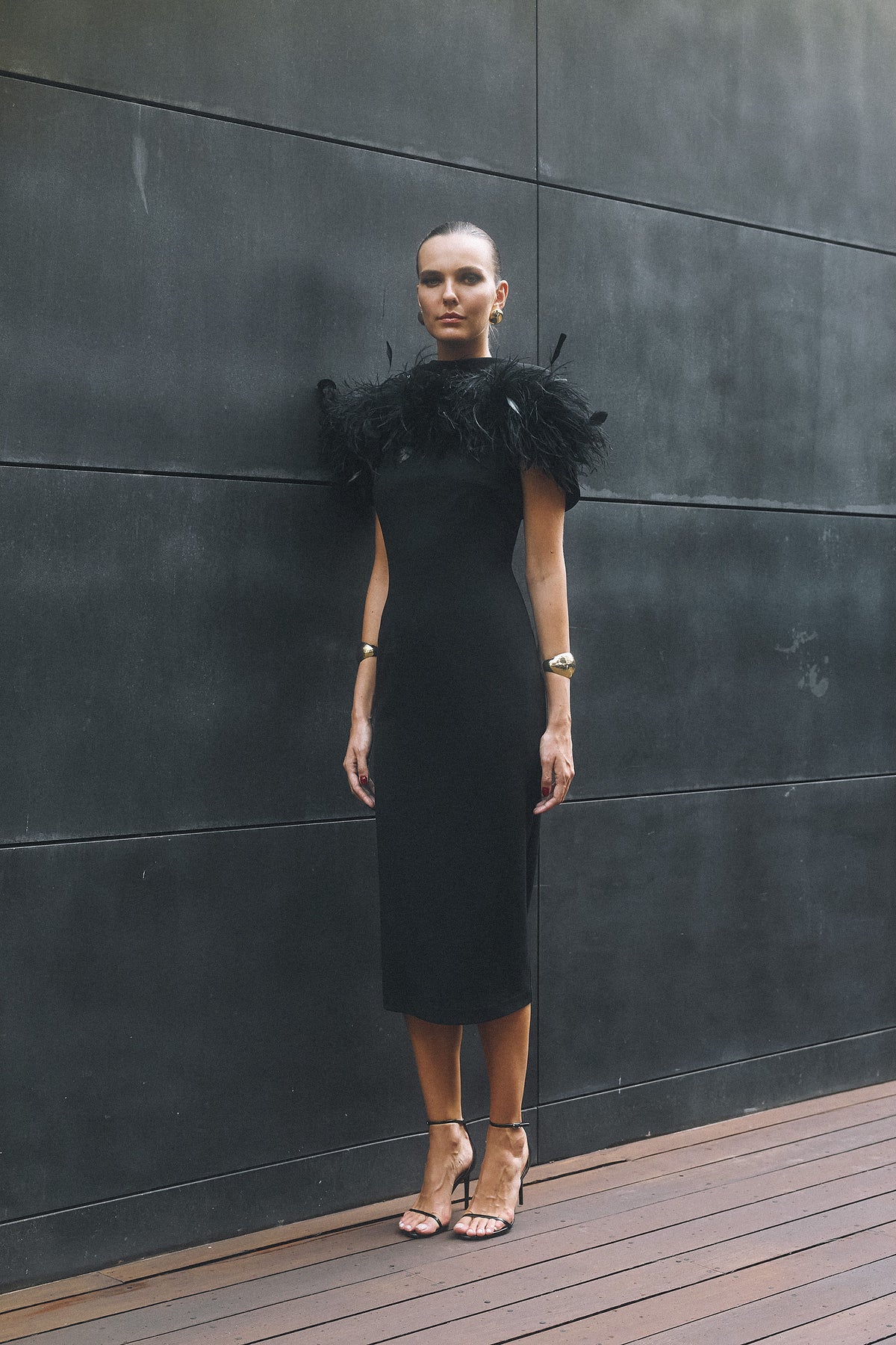 JACKY FEATHER DRESS