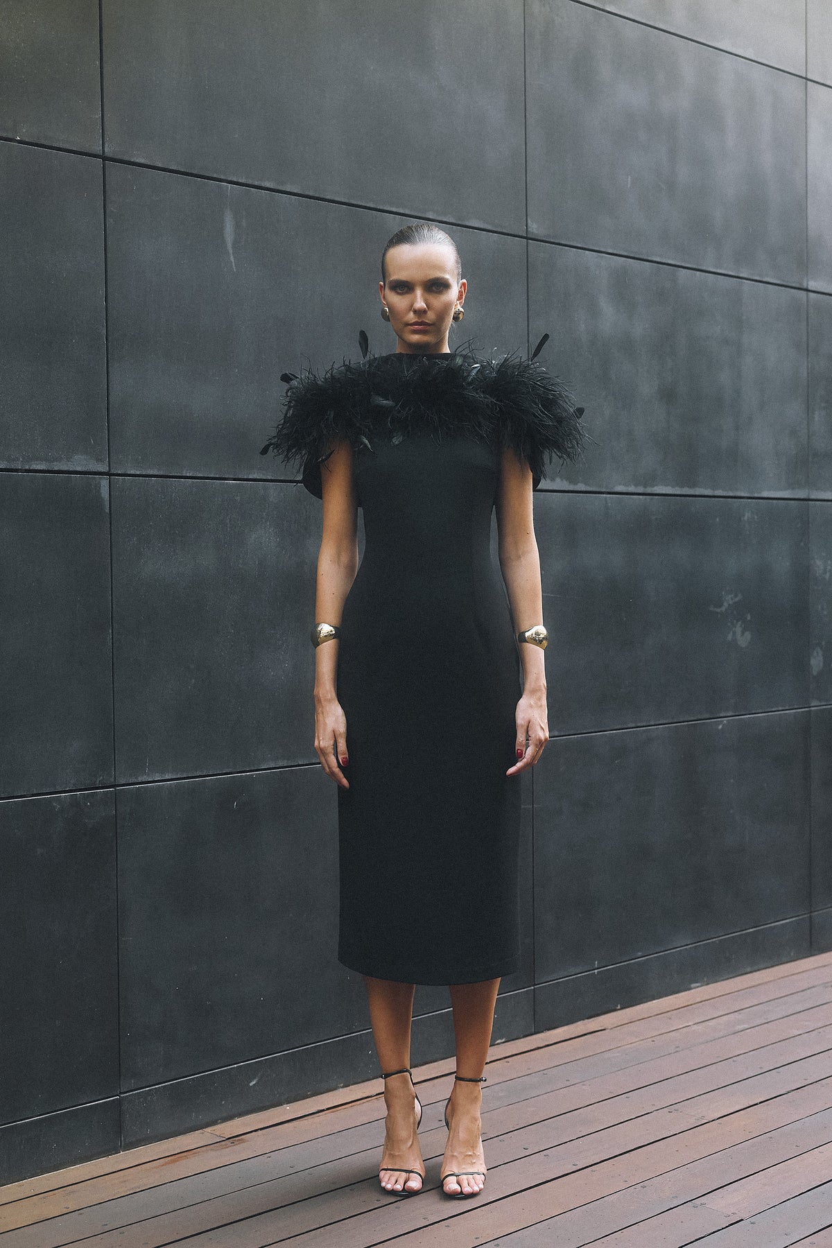 JACKY FEATHER DRESS