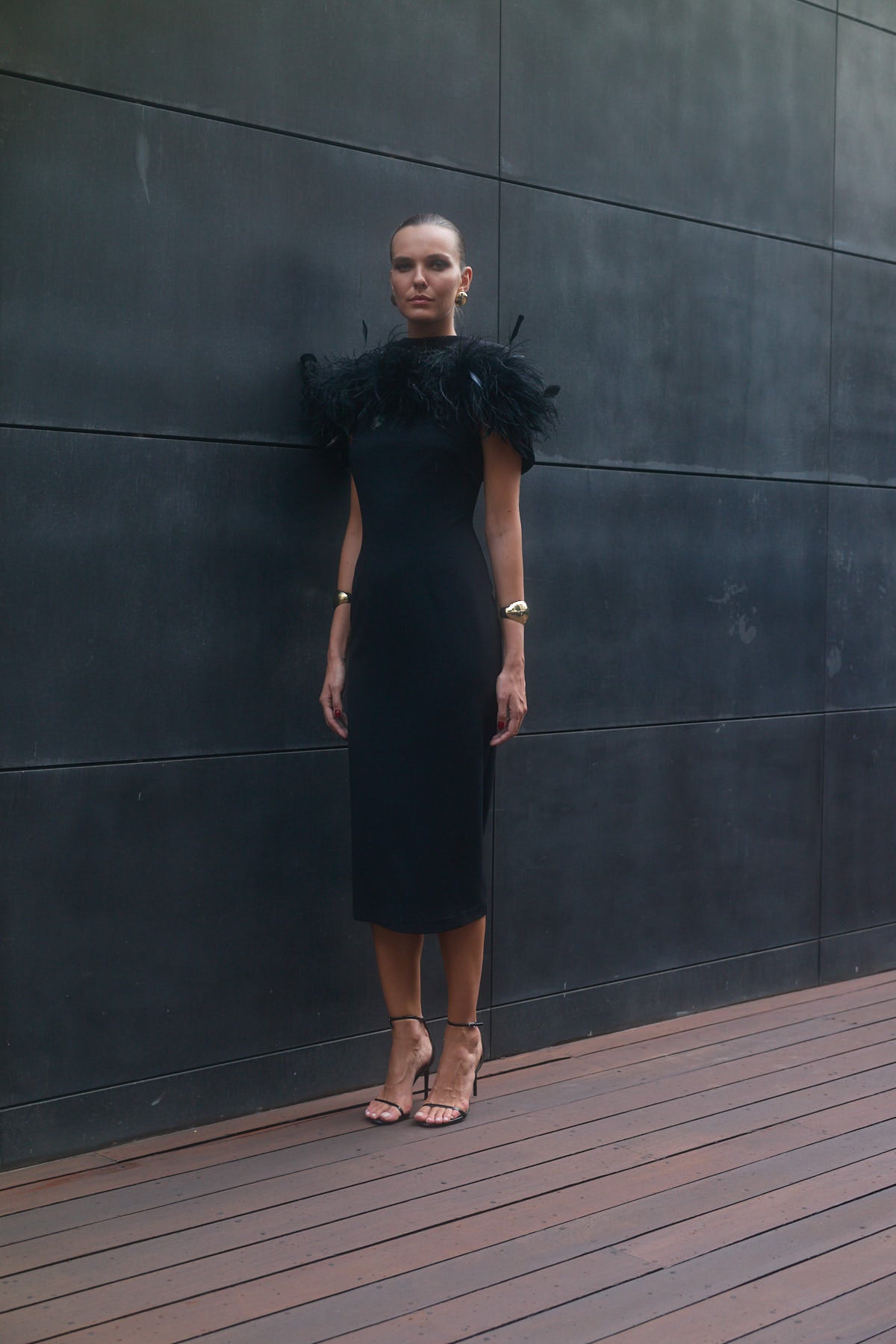 JACKY FEATHER DRESS