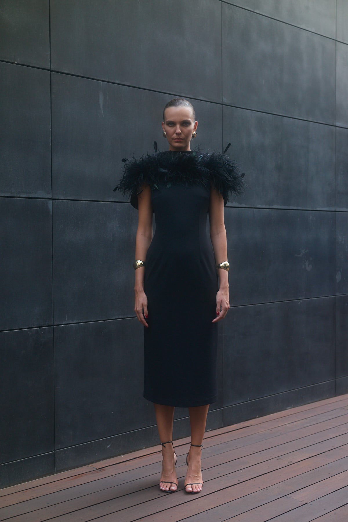 JACKY FEATHER DRESS