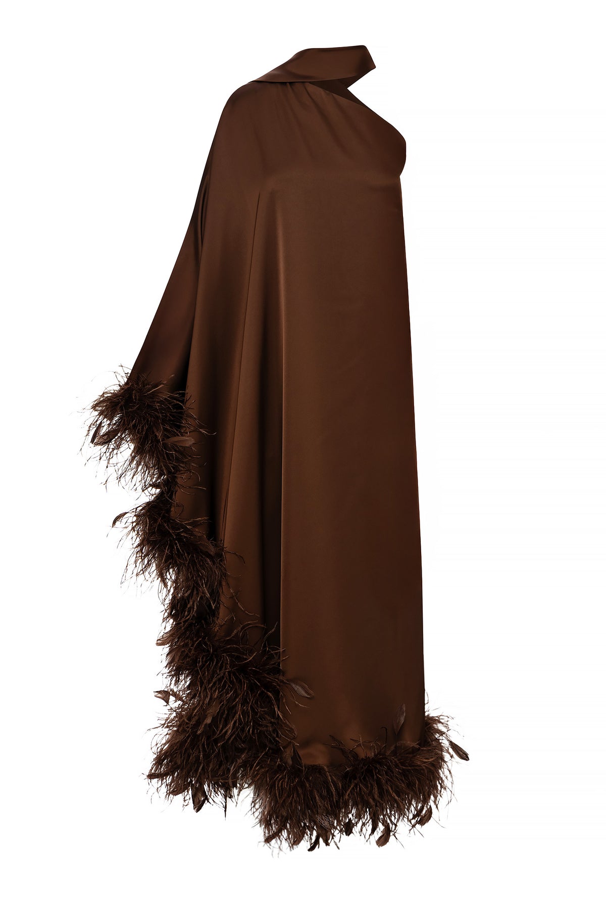 SOPHIA ONE-SHOULDER FEATHER GOWN