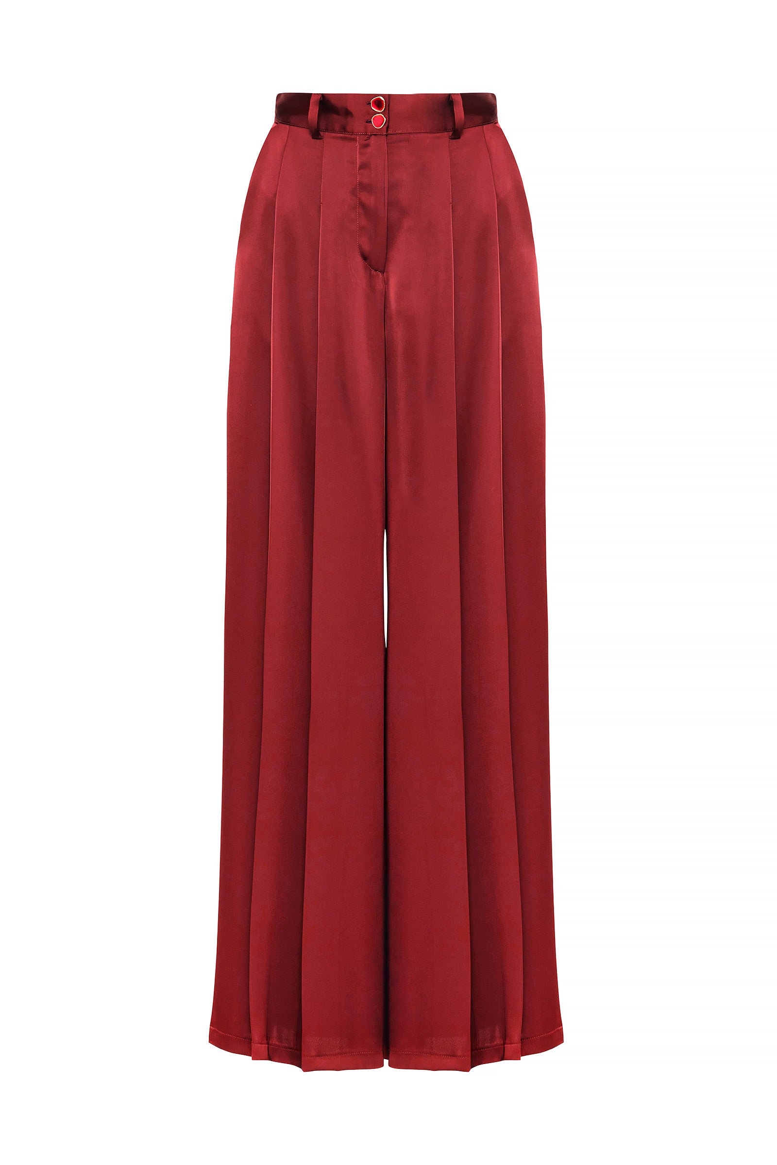 ELISE HIGH-WAISTED WIDE-LEG SATIN PANTS