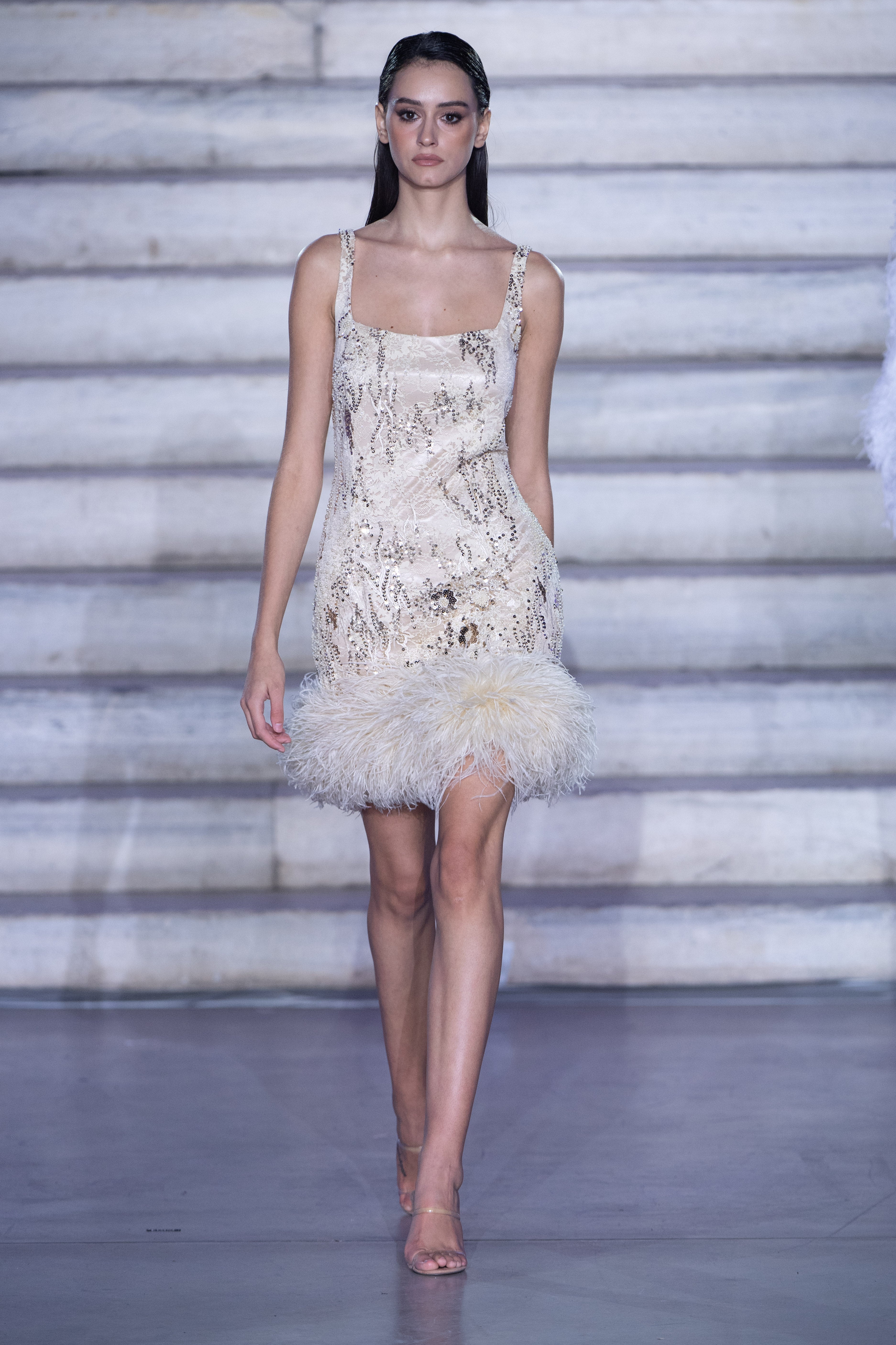 GALATEA FEATHER DRESS