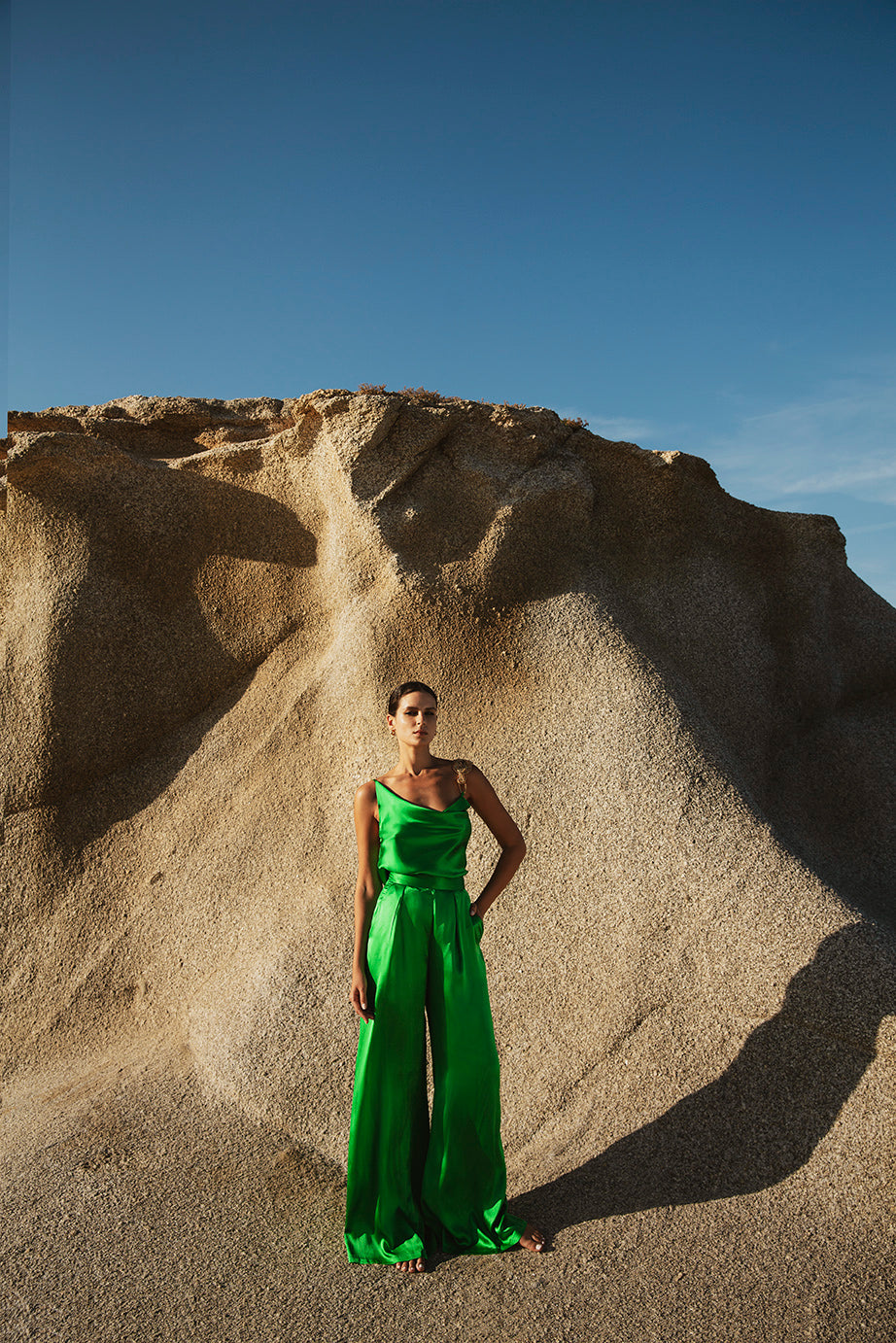 Silk Highwaisted Trousers