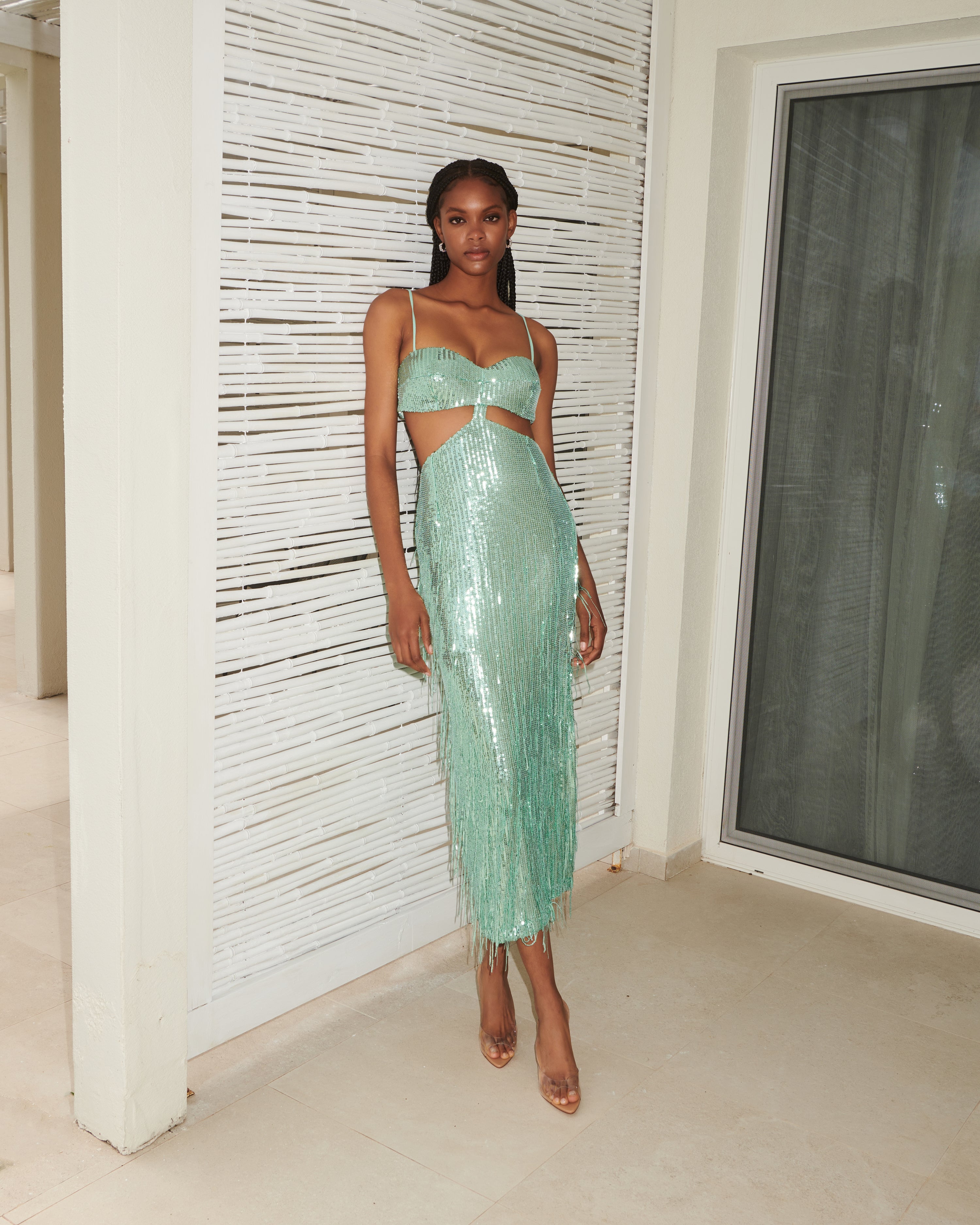 Cut-Out Dress in Sequin HENRIETTA