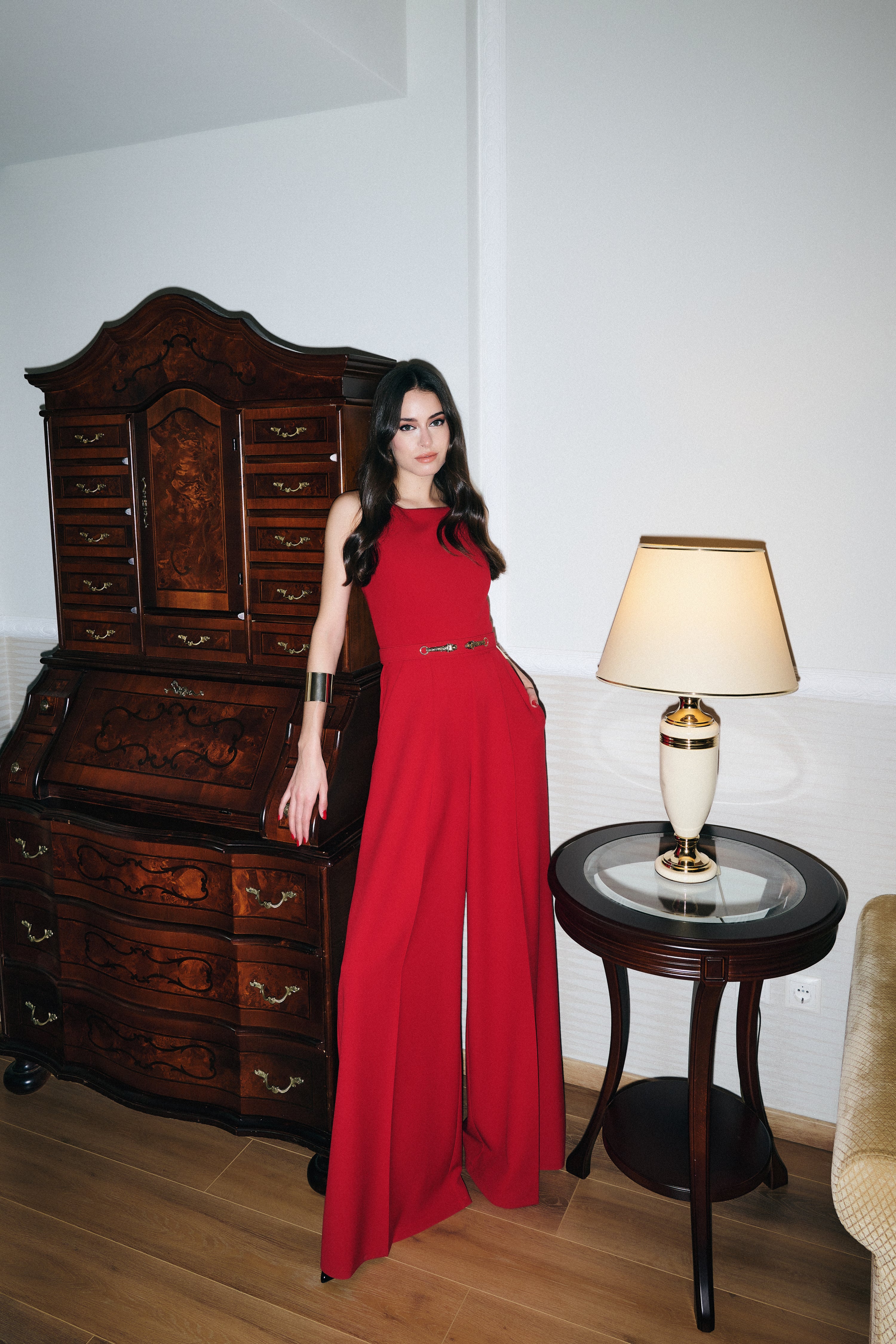 Red Minimal Jumpsuit