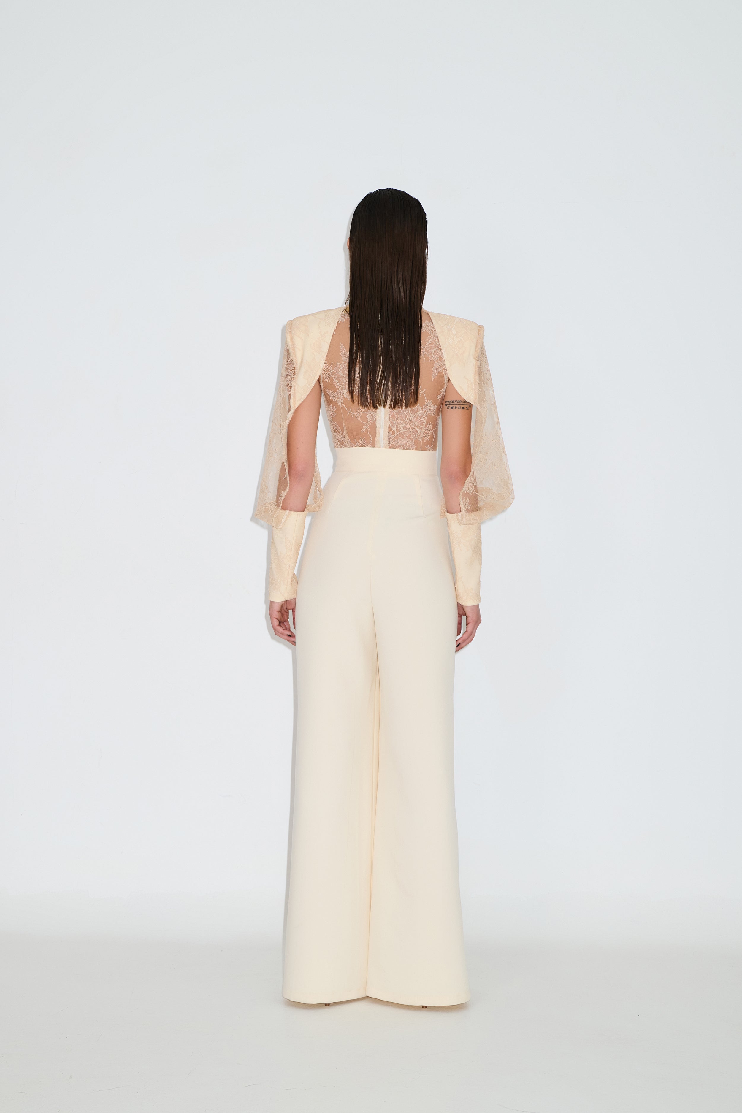 Trousers with embroidery details CAMELIA
