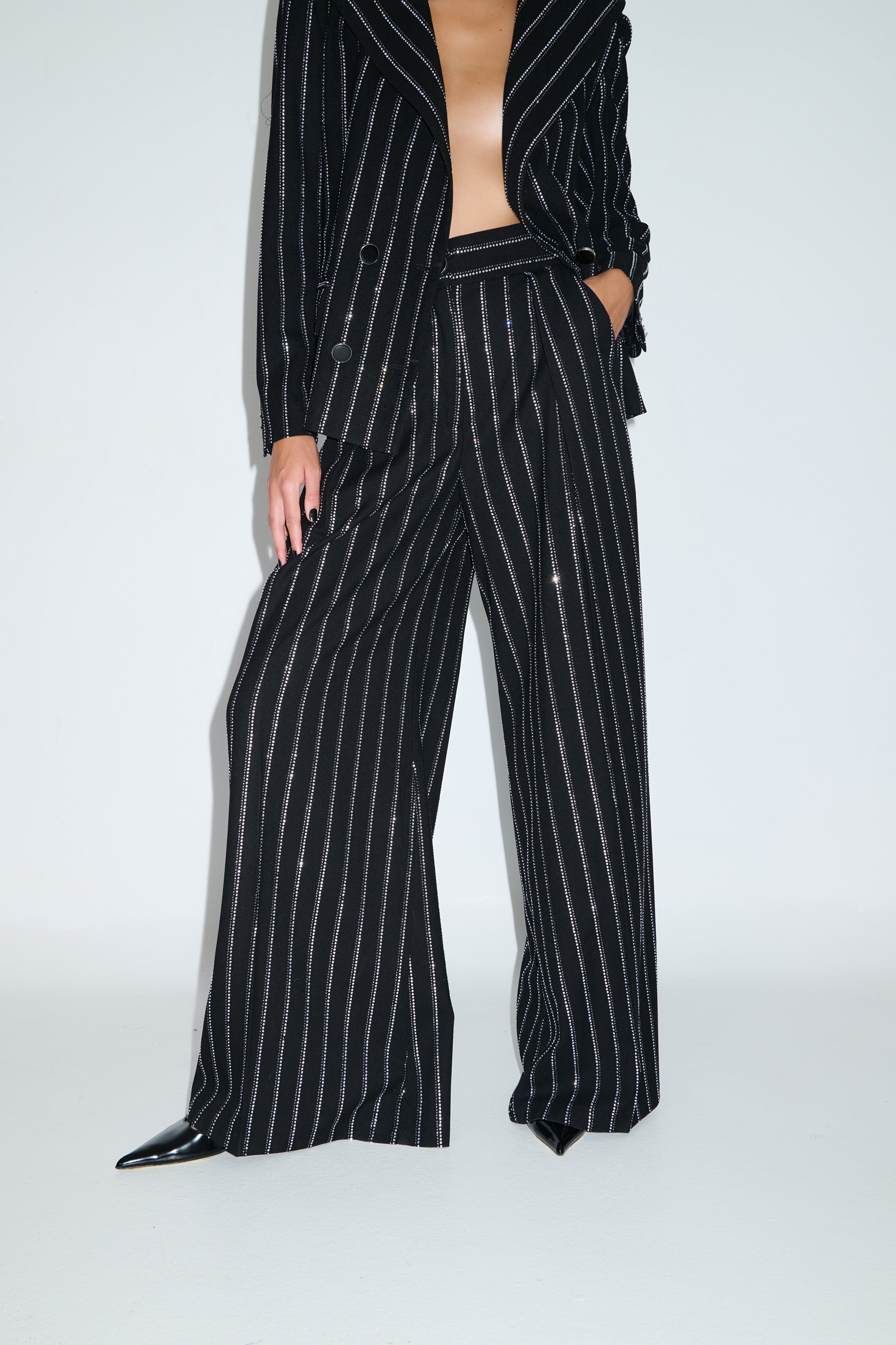 Trousers with crystal features VICTORIA