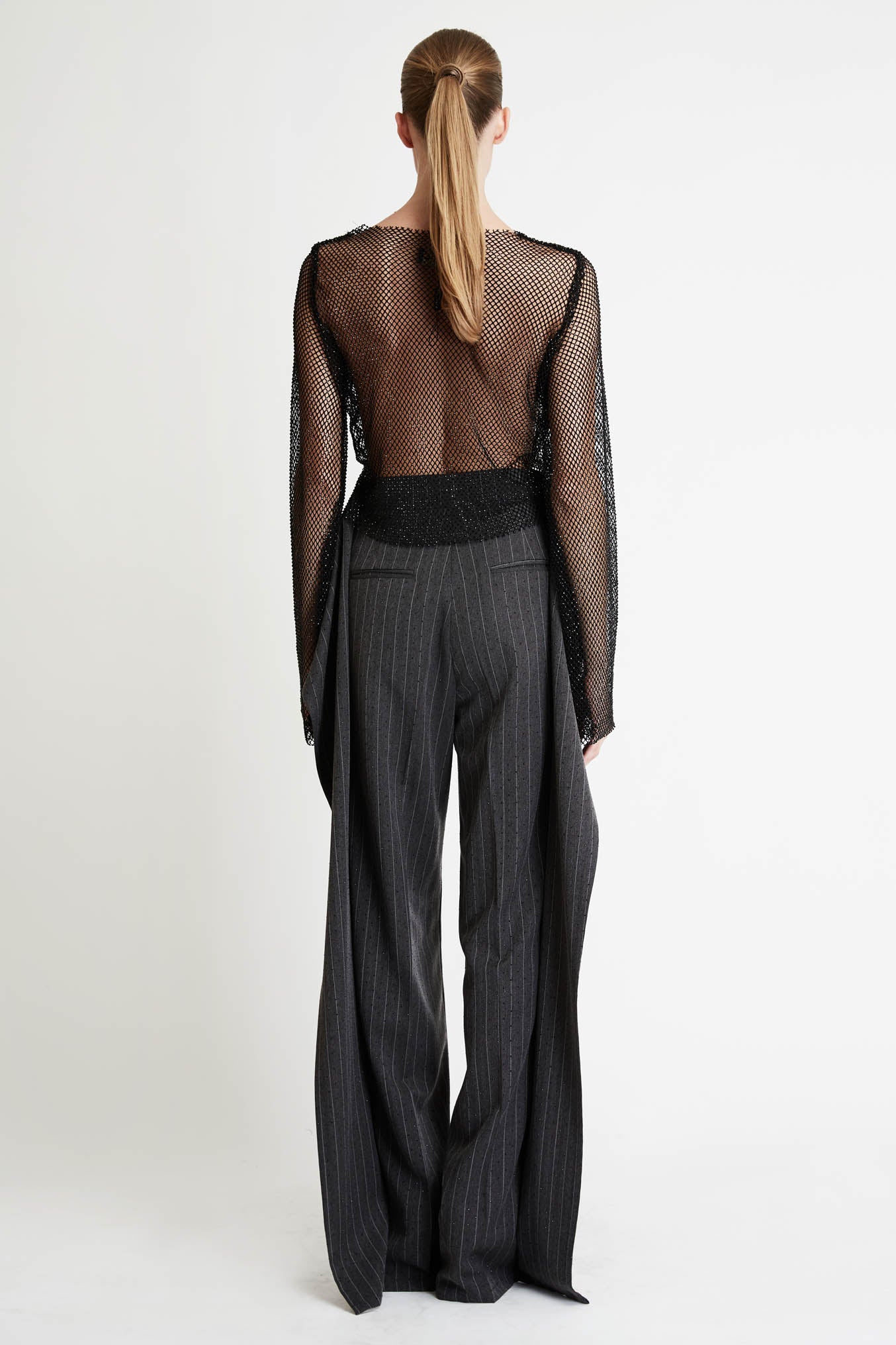 Envelope Trousers in Shiny Stripes