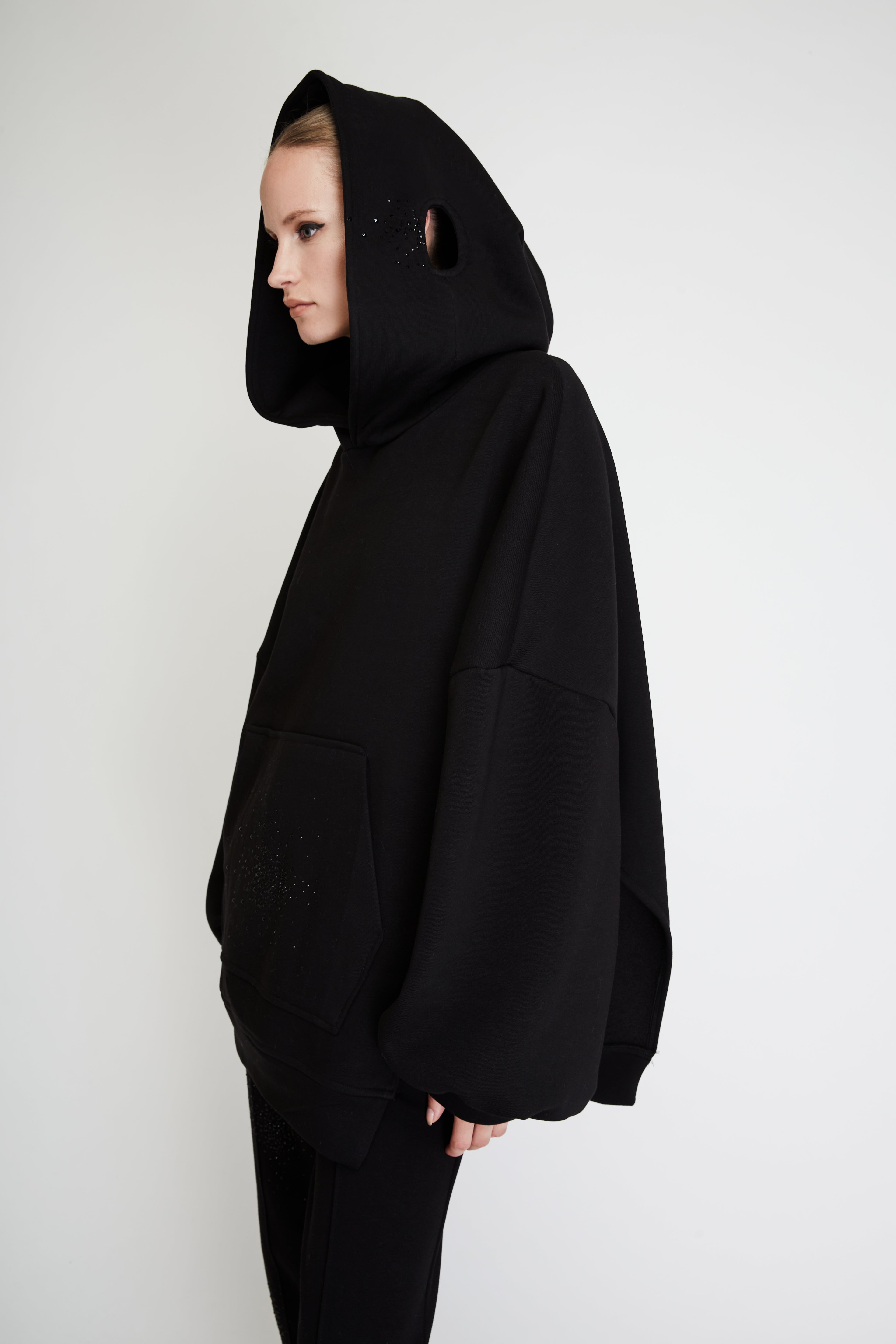 Oversize Hoodie with Strass