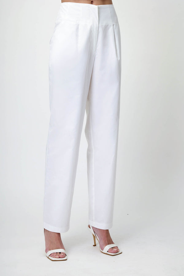 Cotton Trousers in White