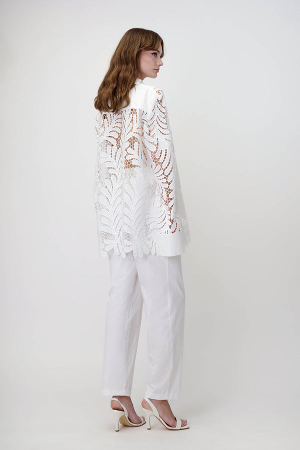 Cotton Trousers in White
