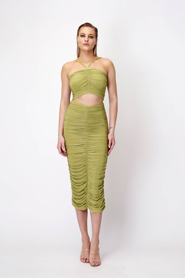 Top & Skirt Set in Lime