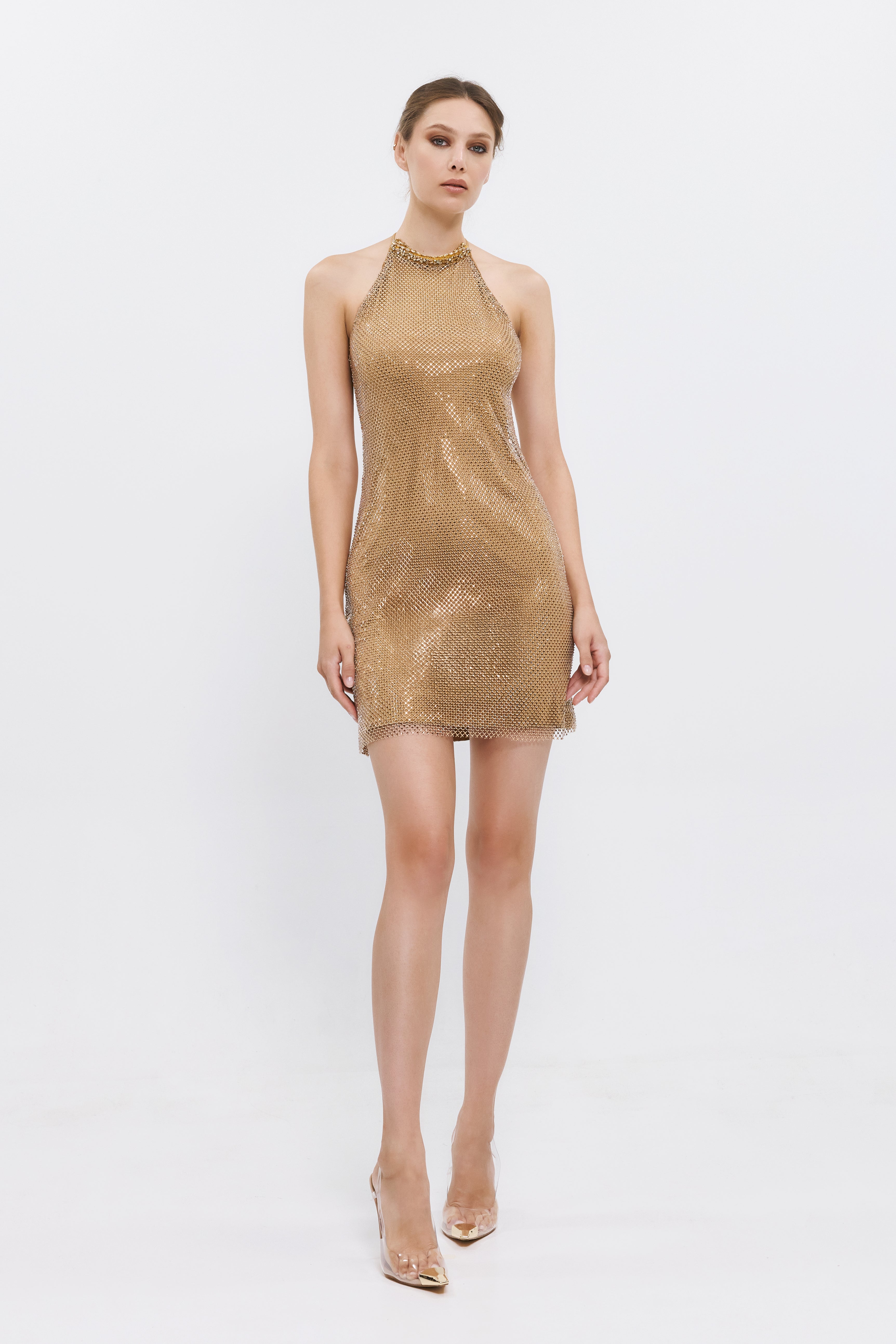 FW Fishnet dress LAVINIA