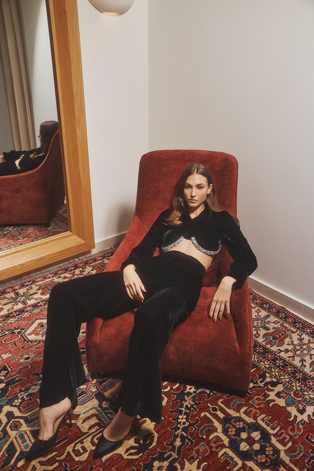 FW Velvet pants AMBROSINA