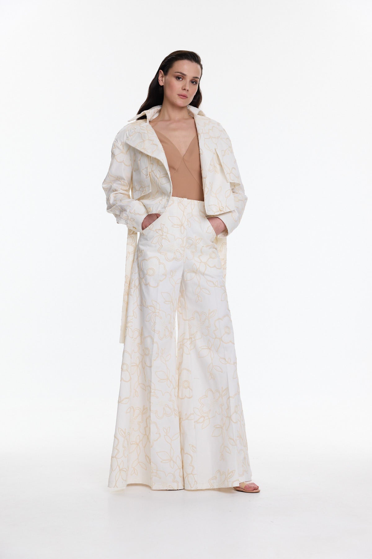 Trousers with embroidery MILENA