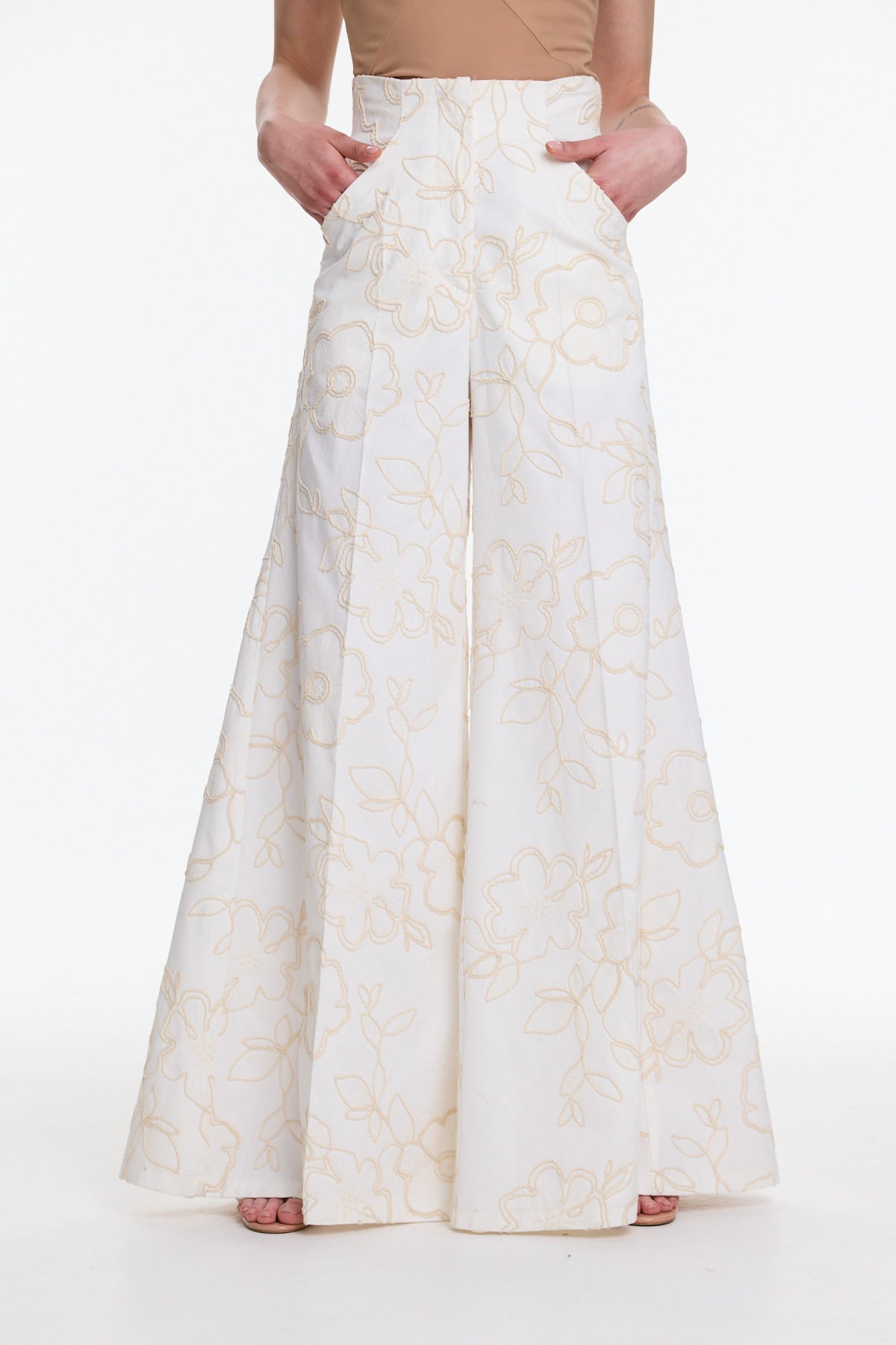 Trousers with embroidery MILENA