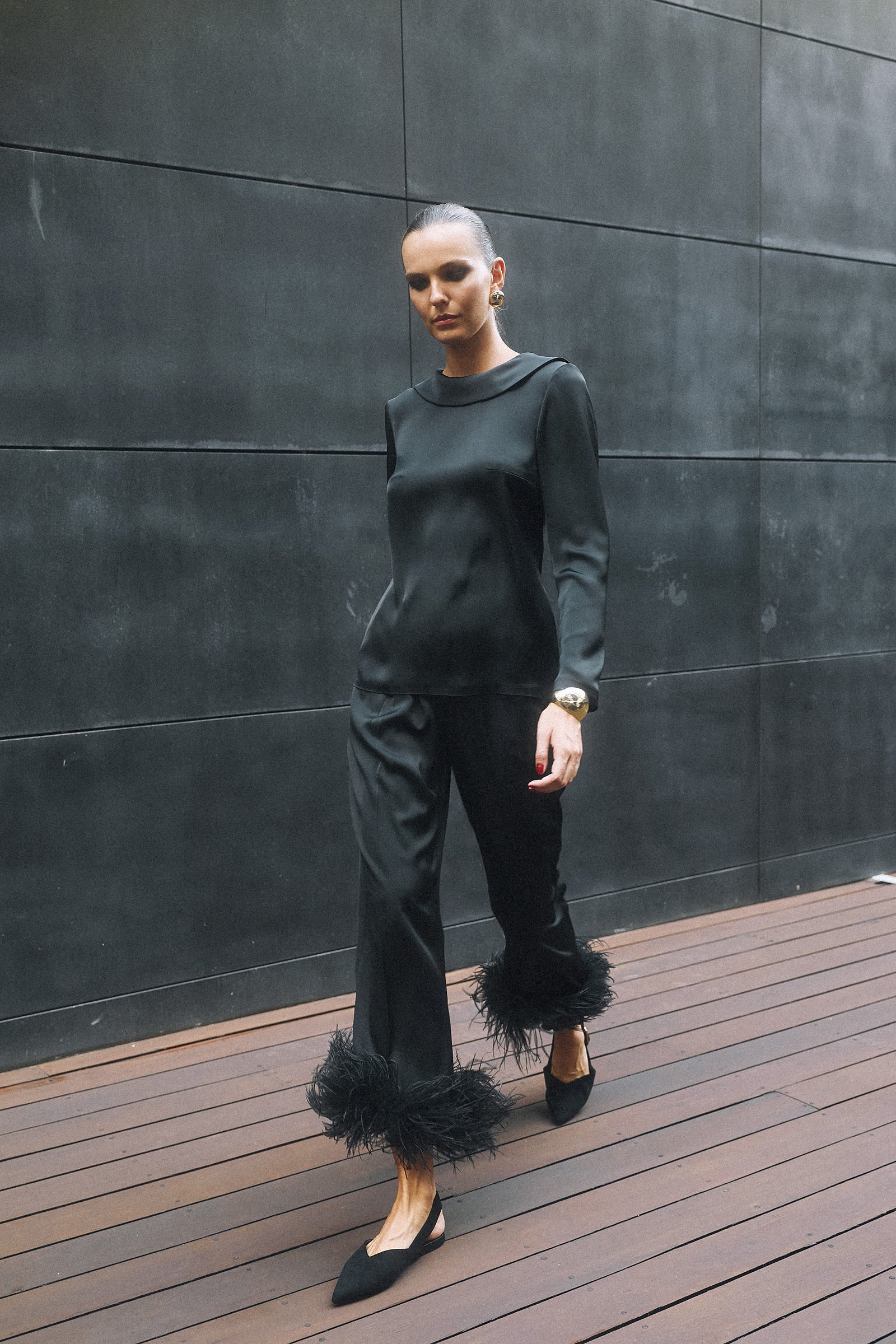 GINA SATIN TROUSERS