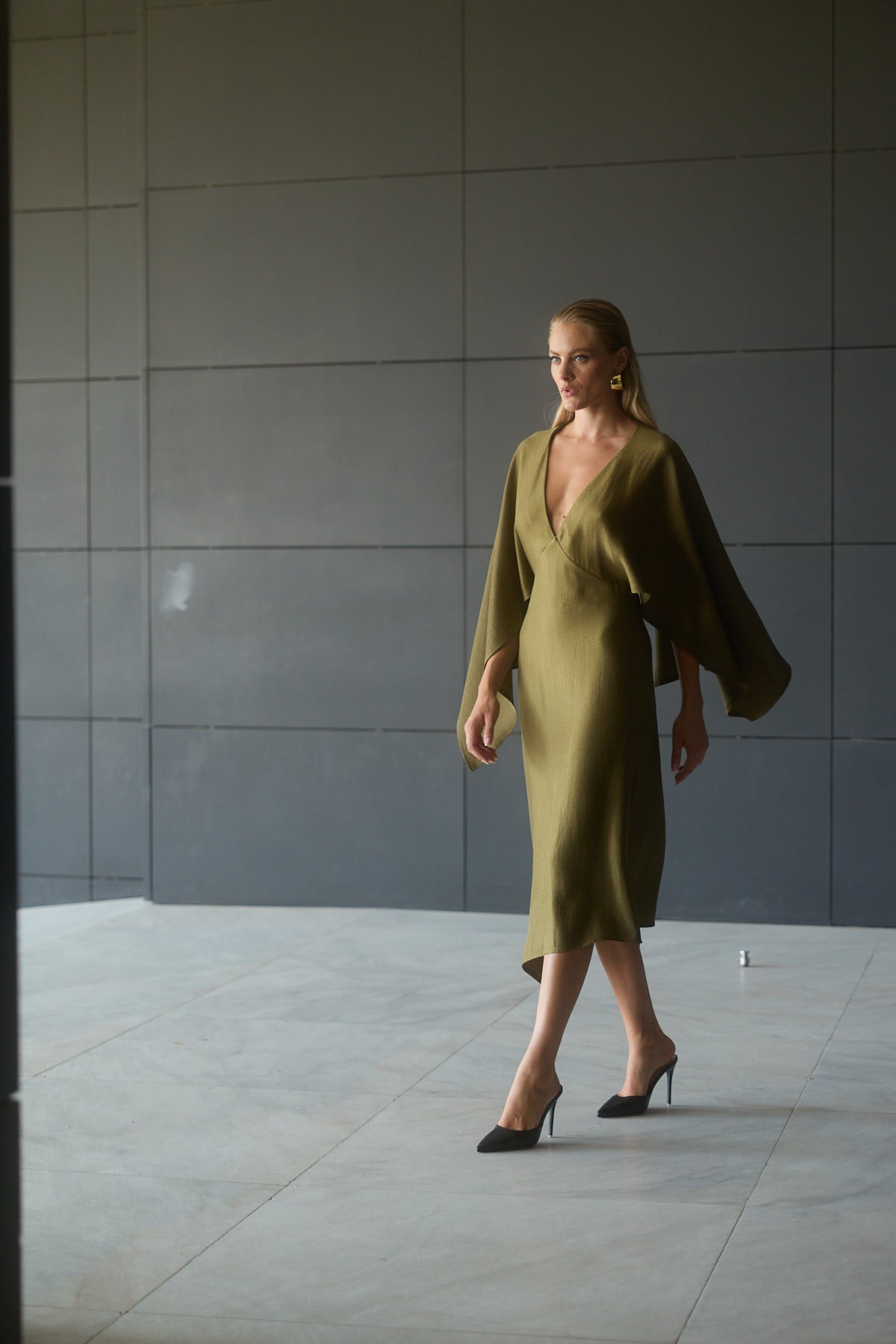 ATHENA LINEN & WOOL DRESS