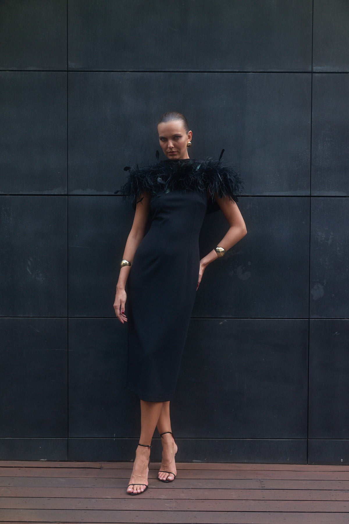 JACKY FEATHER DRESS