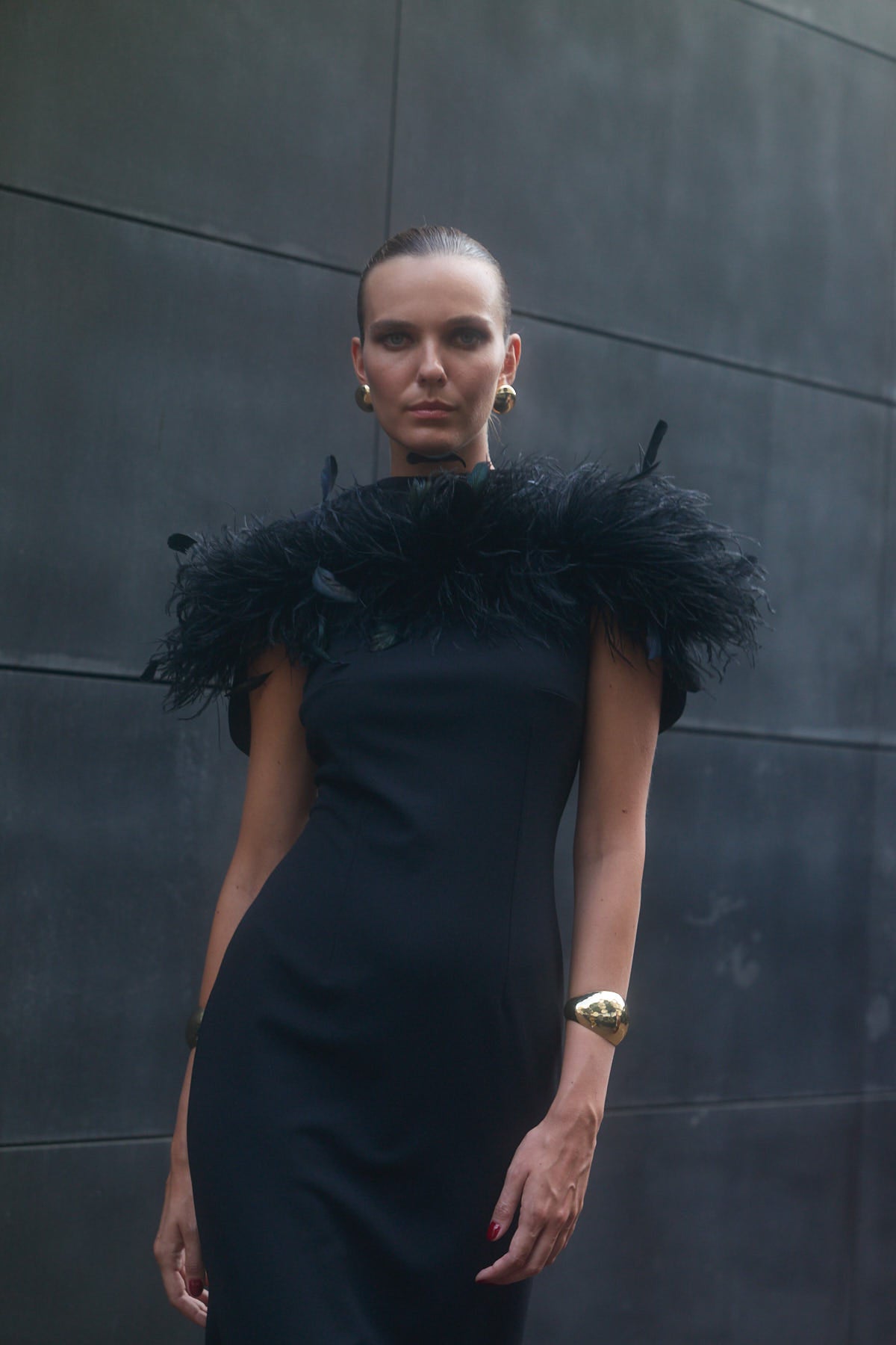 JACKY FEATHER DRESS