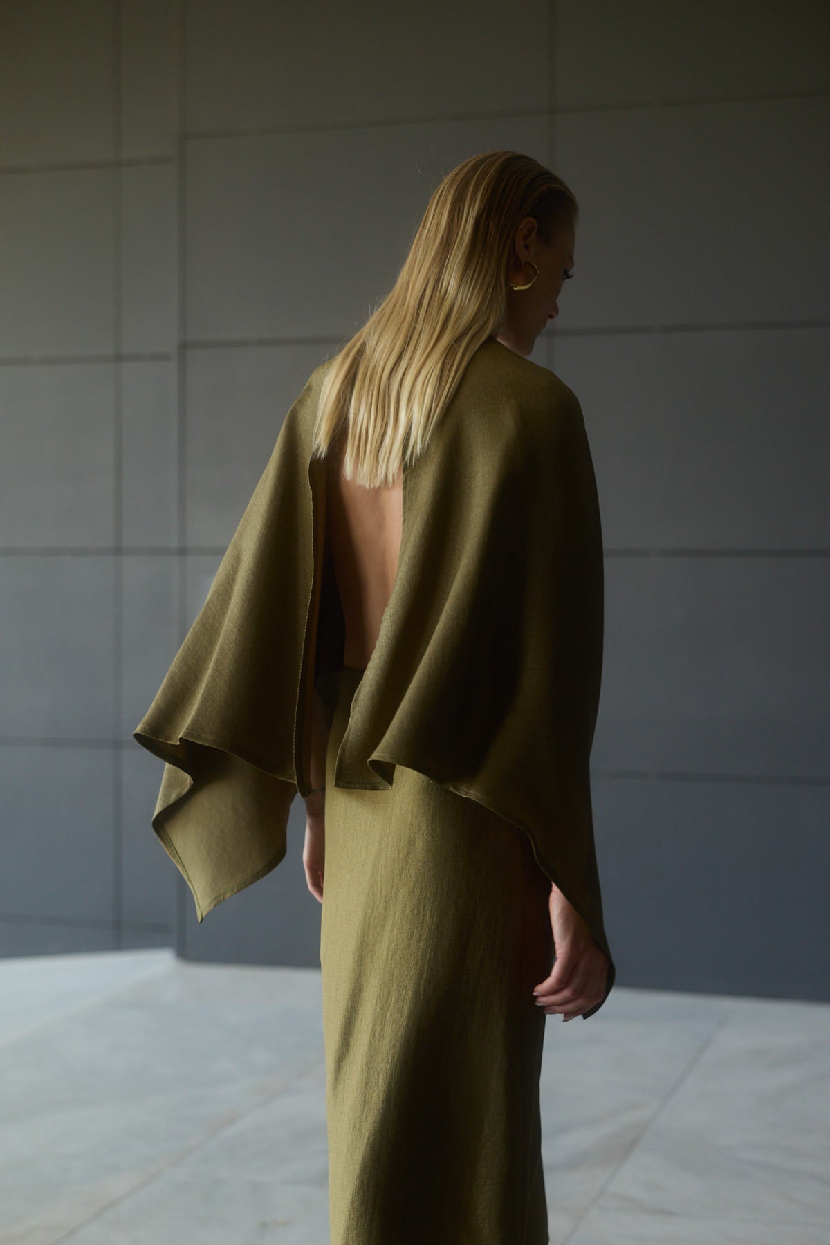 ATHENA LINEN & WOOL DRESS