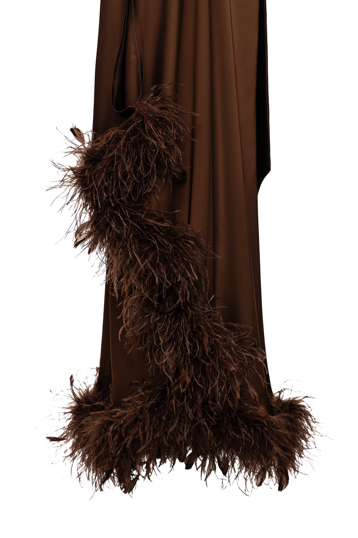 SOPHIA ONE-SHOULDER FEATHER GOWN