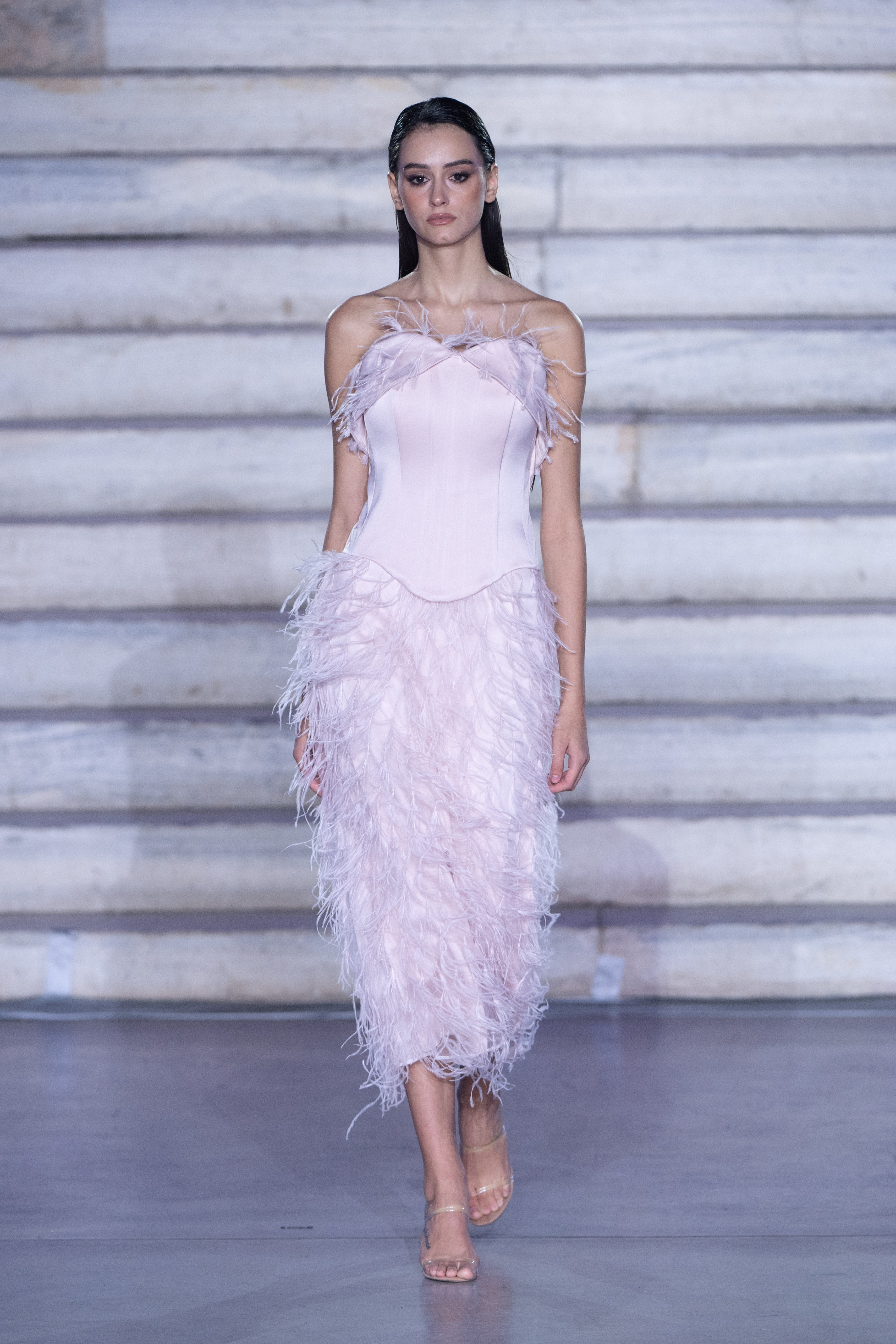 FEATHER PENCIL SKIRT