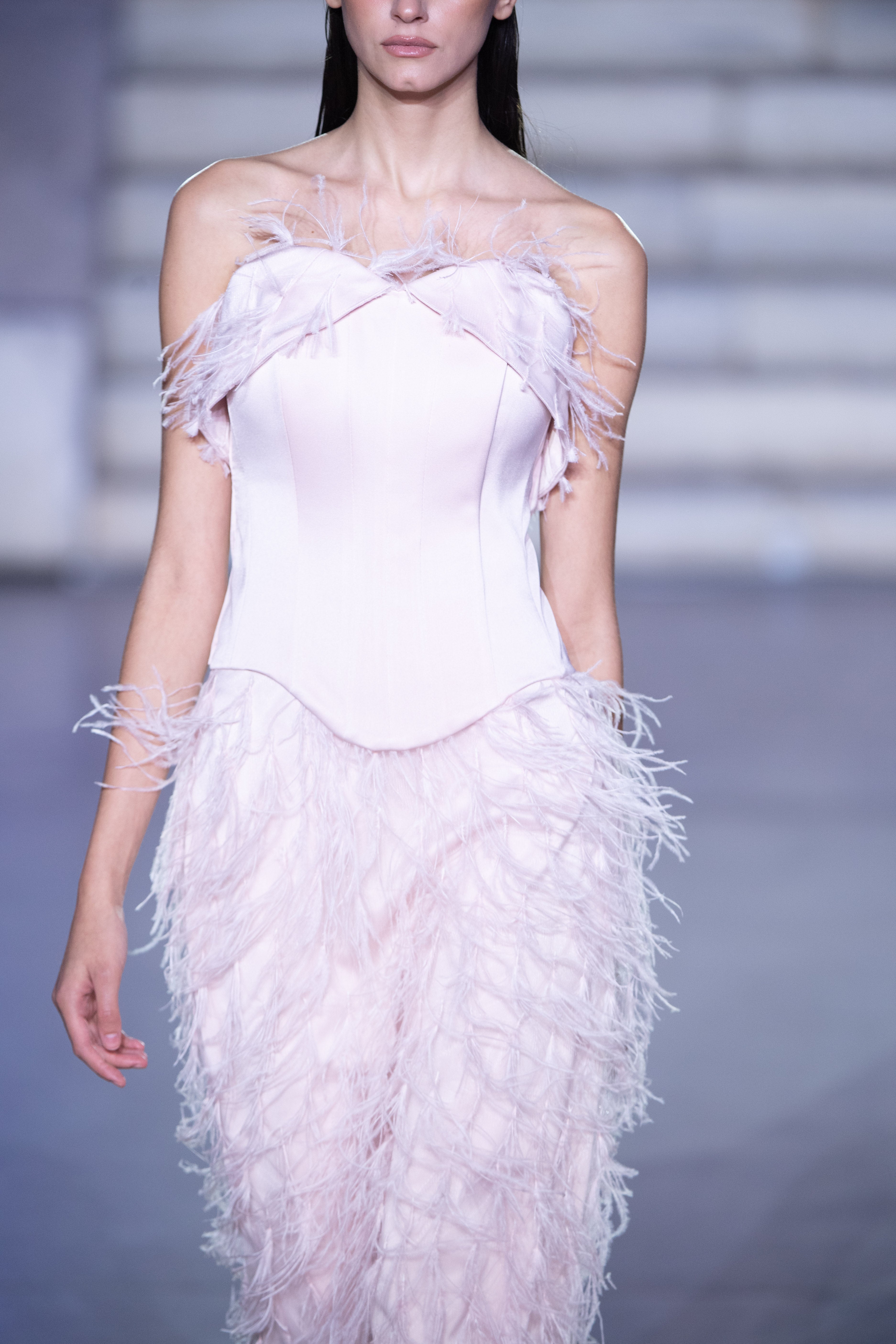 FEATHER PENCIL SKIRT