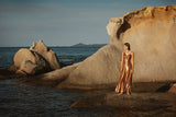 Metallic Georgette Dress in Gold