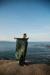 Oversized Caftan-Kimono with Gold Rings