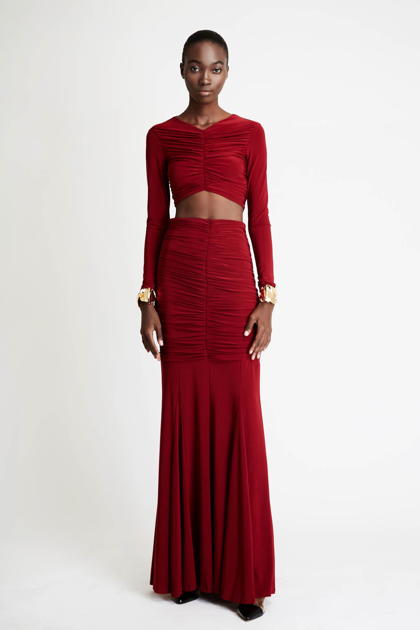 Set Top & Skirt with Folds