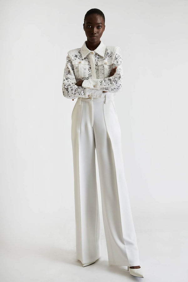 Crepe Trousers in White