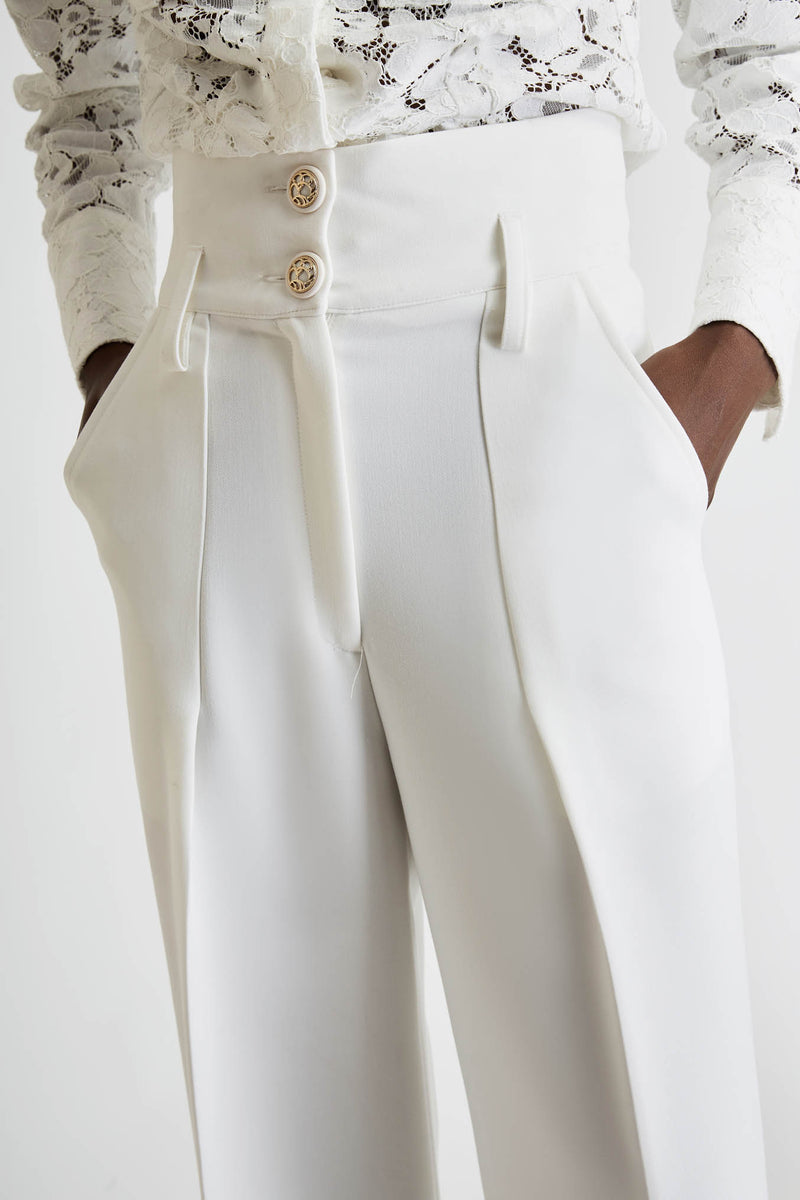 Crepe Trousers in White