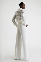 Crepe Trousers in White