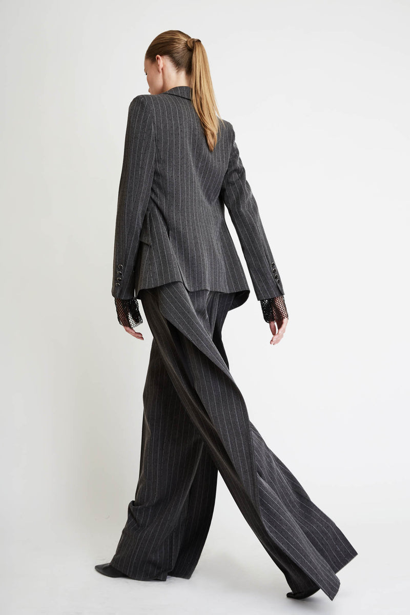 Envelope Trousers in Shiny Stripes