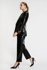 Vinyl Trousers in Black