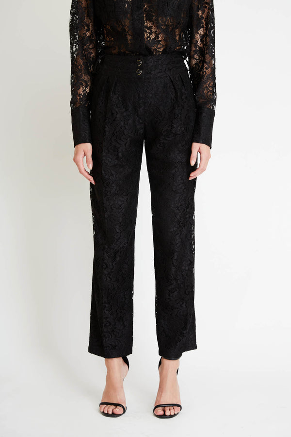 Lace Trousers in Black