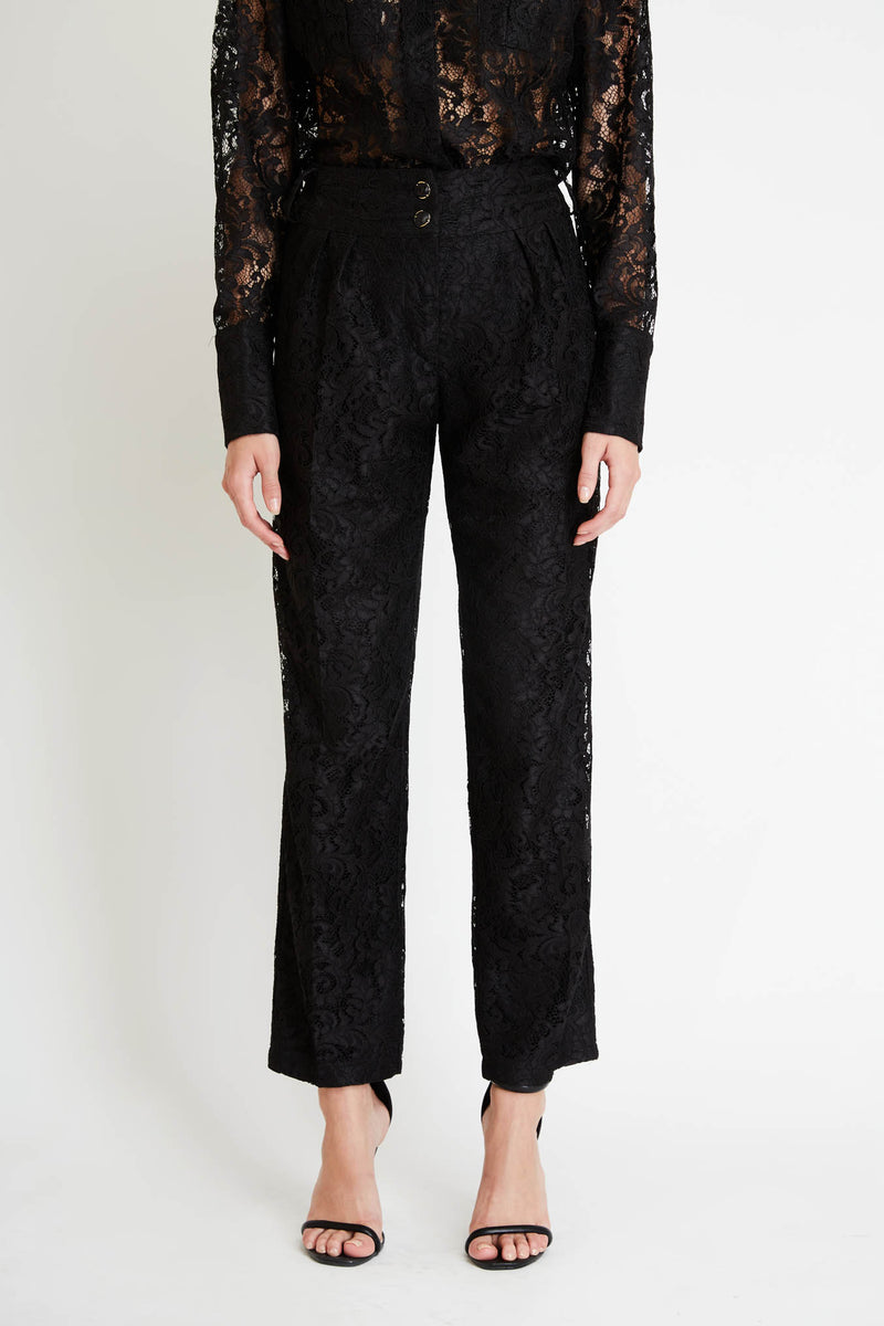 Lace Trousers in Black