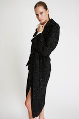 Blazer Coat in Shiny Tweed