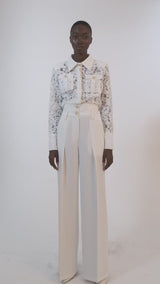 Crepe Trousers in White